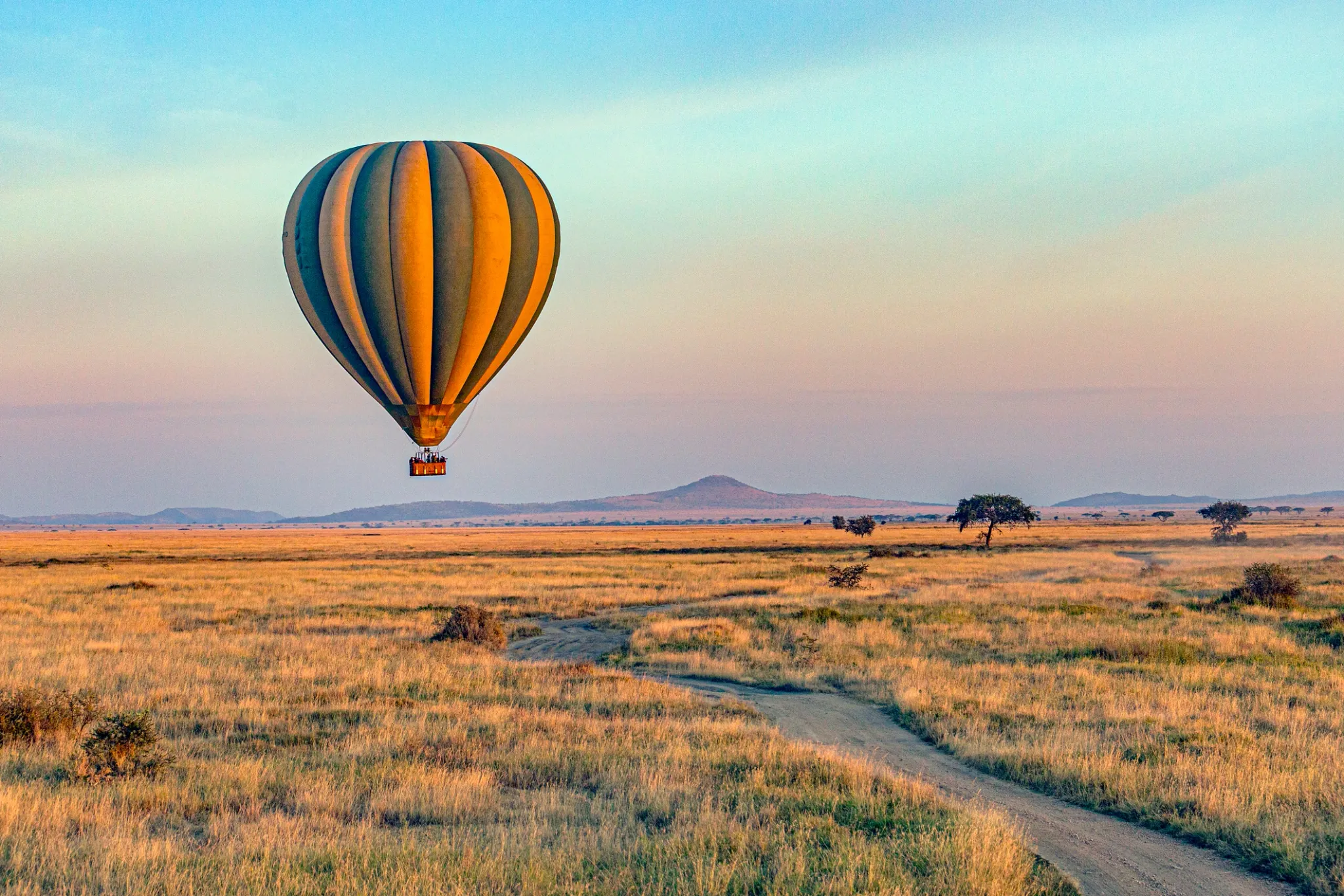 parque nacional serengeti - natureza - passeio de balao