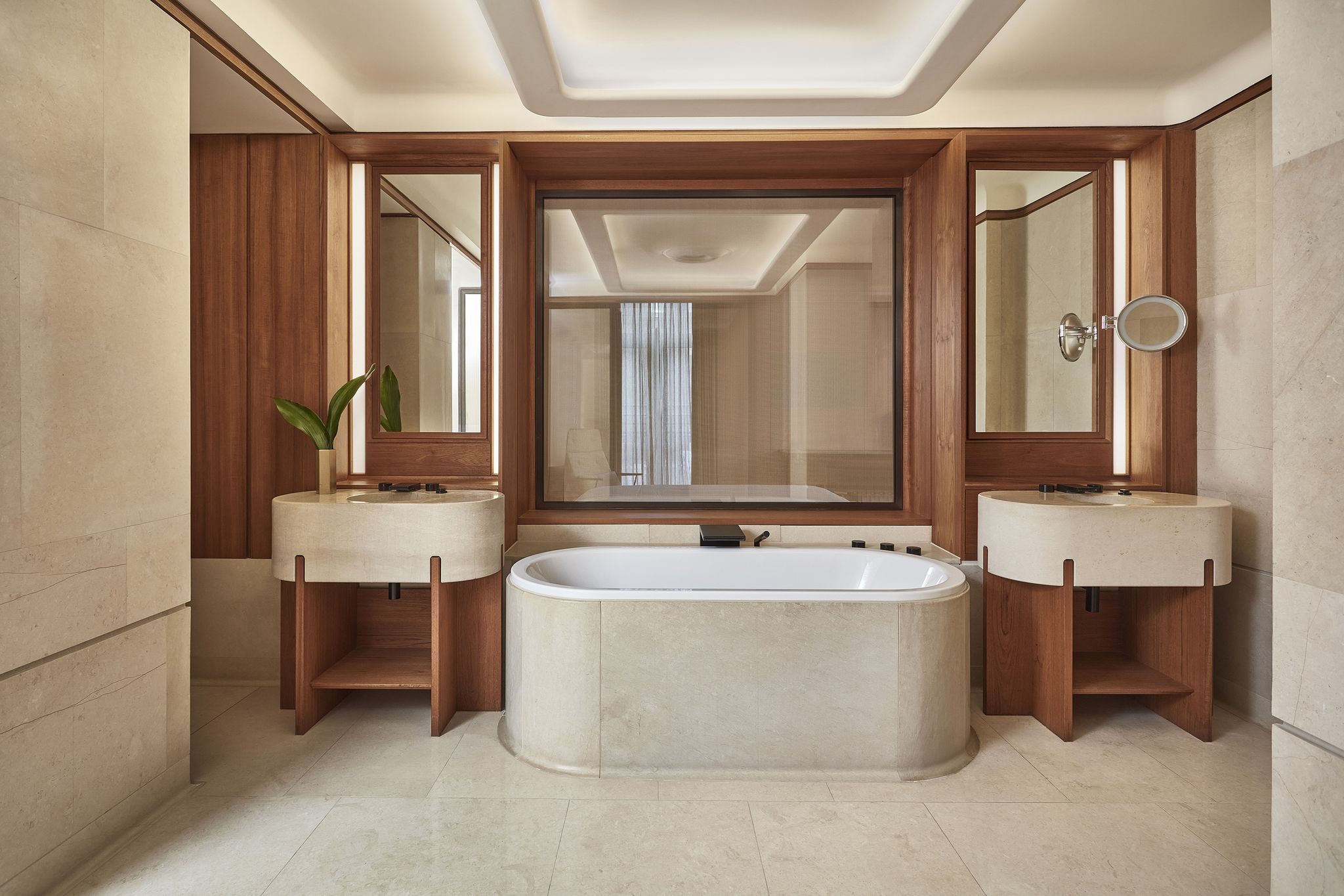 banheiro moderno – banheiro da suite – banheiro em madeira