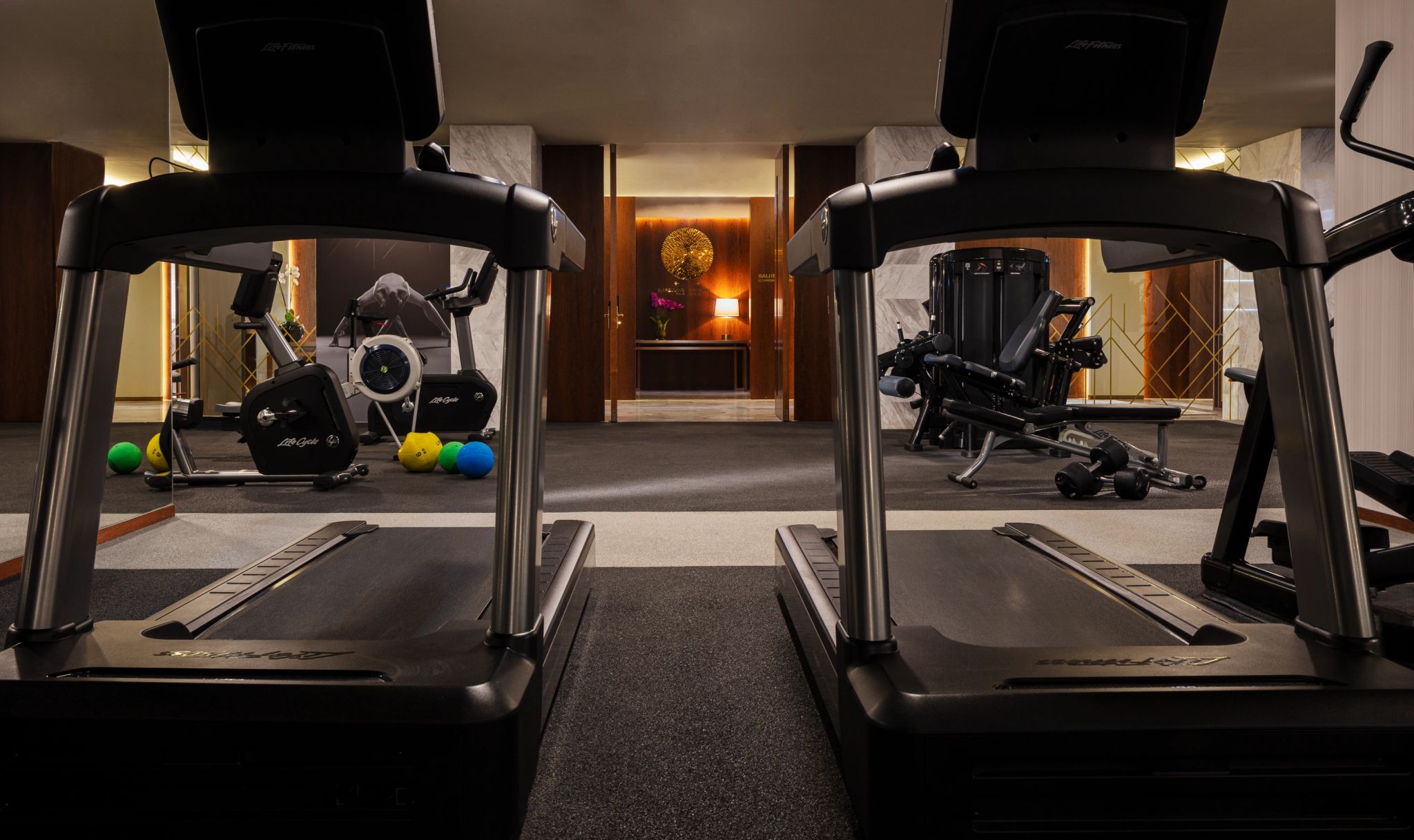 Academia academia de luxo – equipamentos de cardio – exercicio no hotel