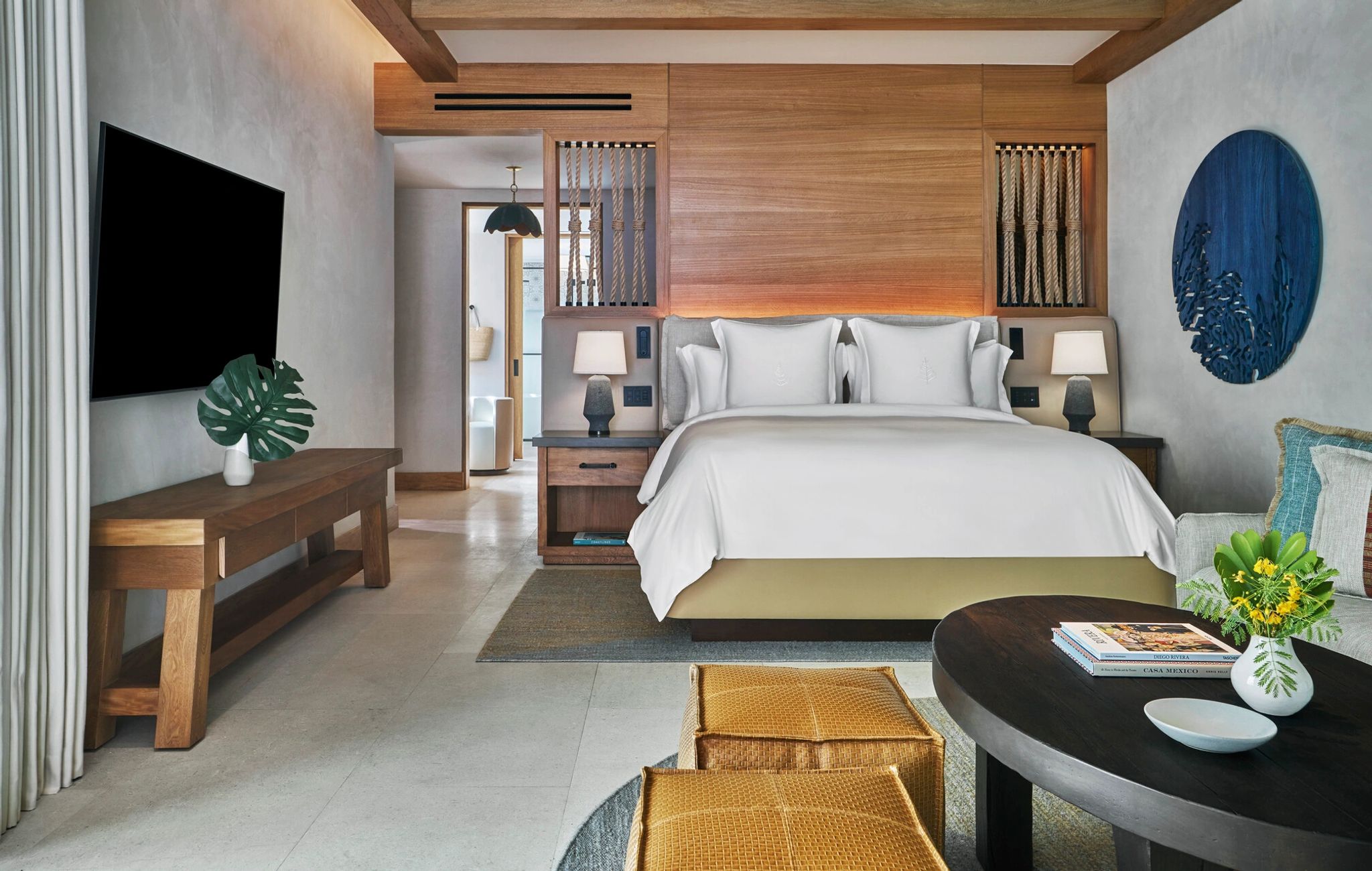 Oceanfront Casita King quarto frente mar - decoraçao rustica - quarto casal