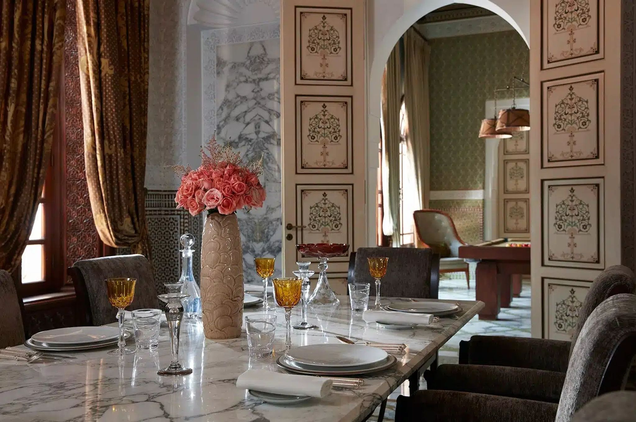 sala jantar grand - jantar privativo grand - mesa jantar marrocos