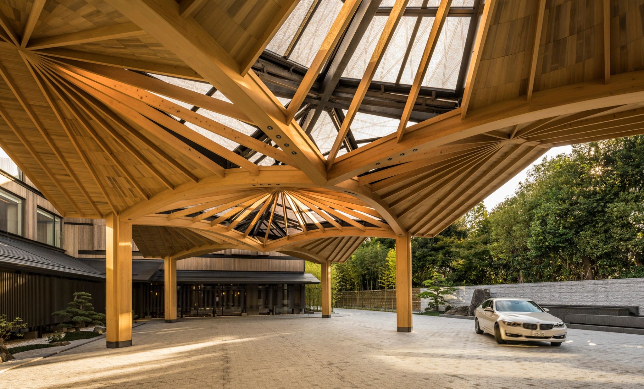 Entrada do hotel entrada hotel – arquitetura de luxo – design elegante