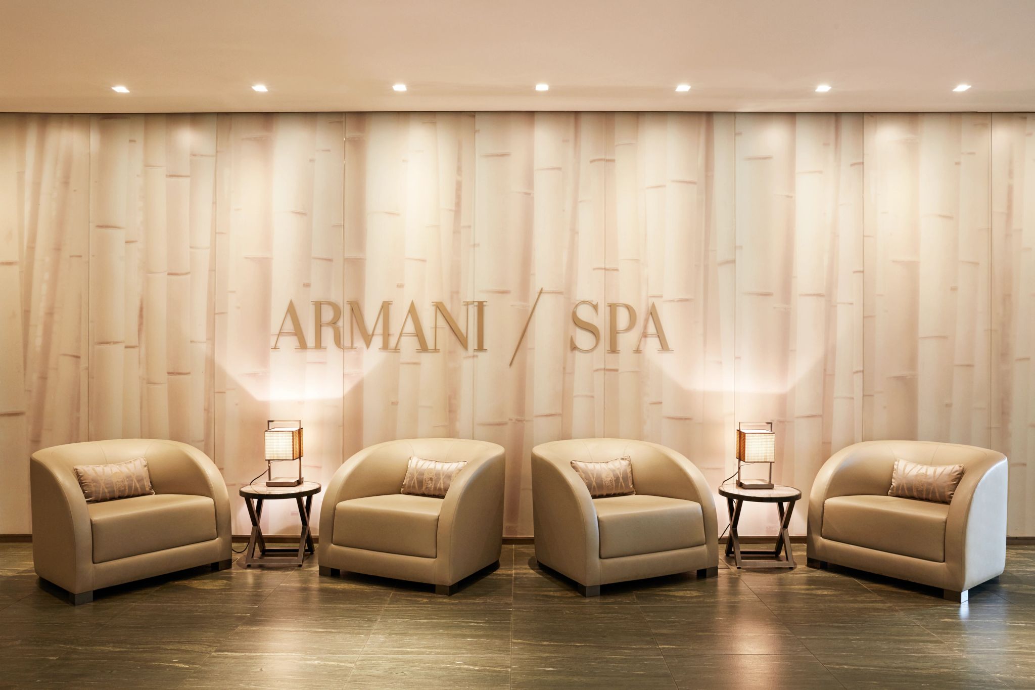 armani spa – spa bem estar – spa de luxo -  recepçao spa – design de luxo  