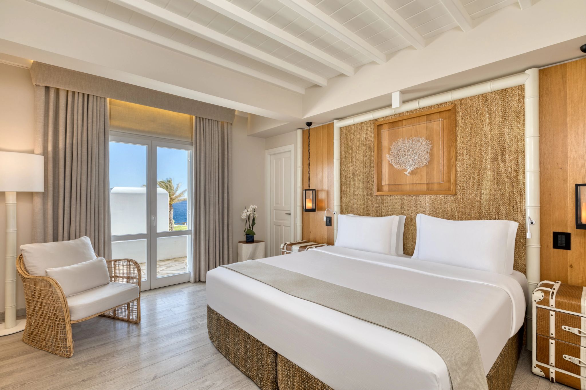 quarto de hotel - quarto vista mar - quarto com varanda