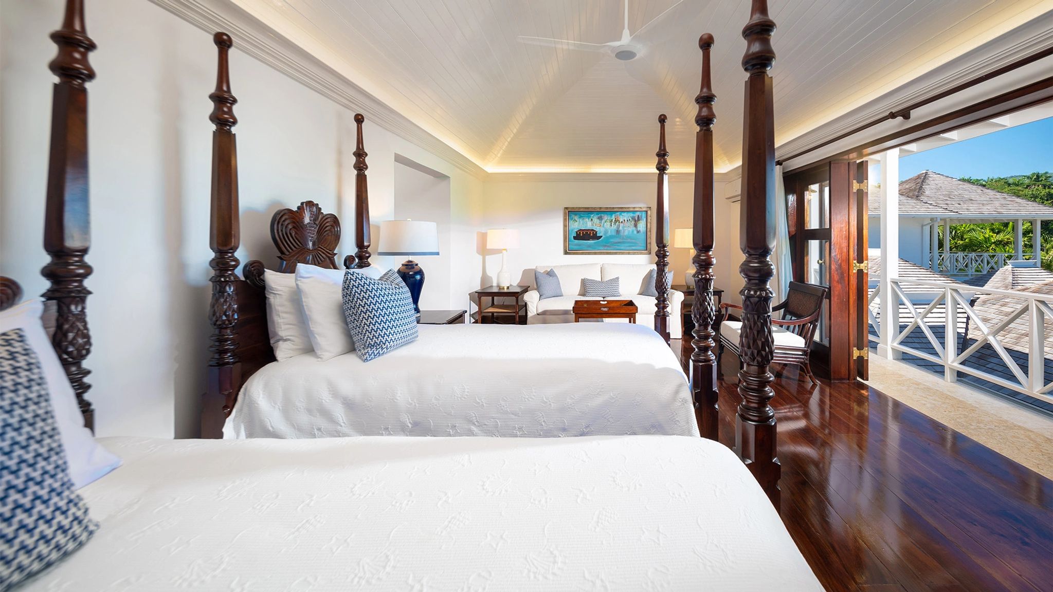 Six Bedroom Signature Villa  quarto duplo - cama de dossel - quarto com varanda