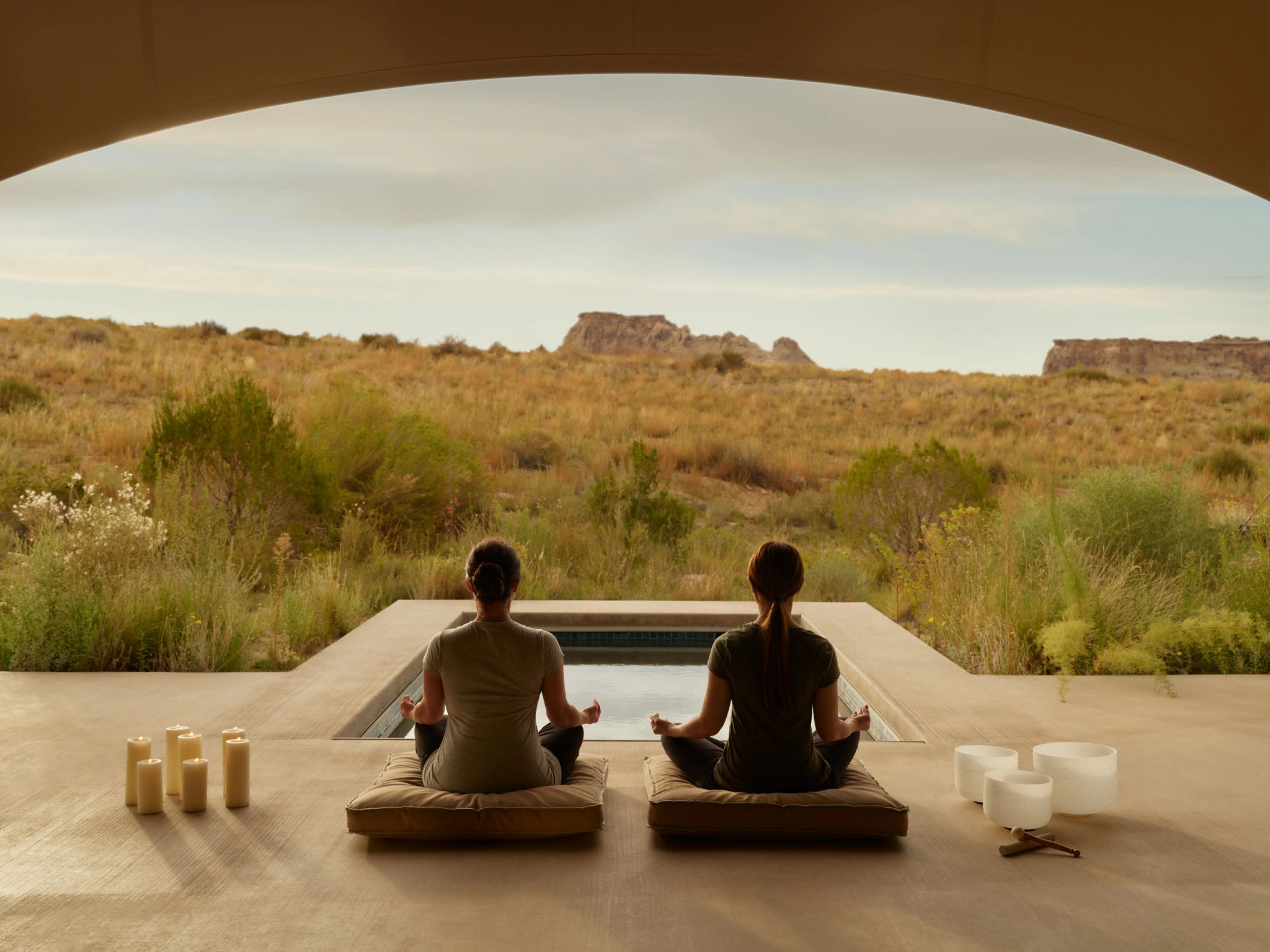 experiencias spa amangiri – yoga - espaço zen - meditaçao