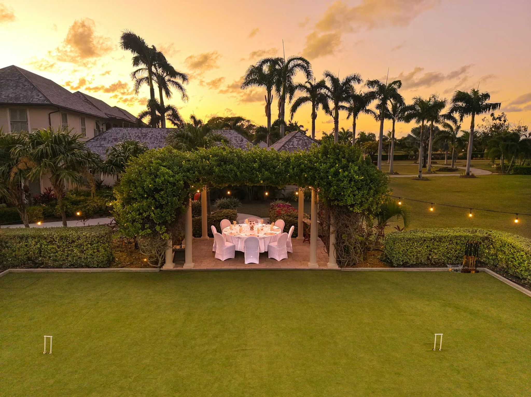 Morning Glory gazebo de festas - area de eventos - vista campo golfe