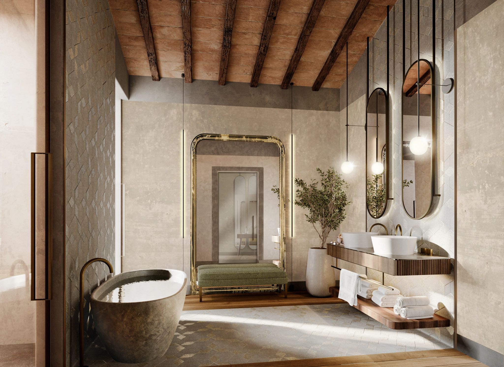 Gran Suite Colonica banho premium - suite com banheira - banheira de imersao