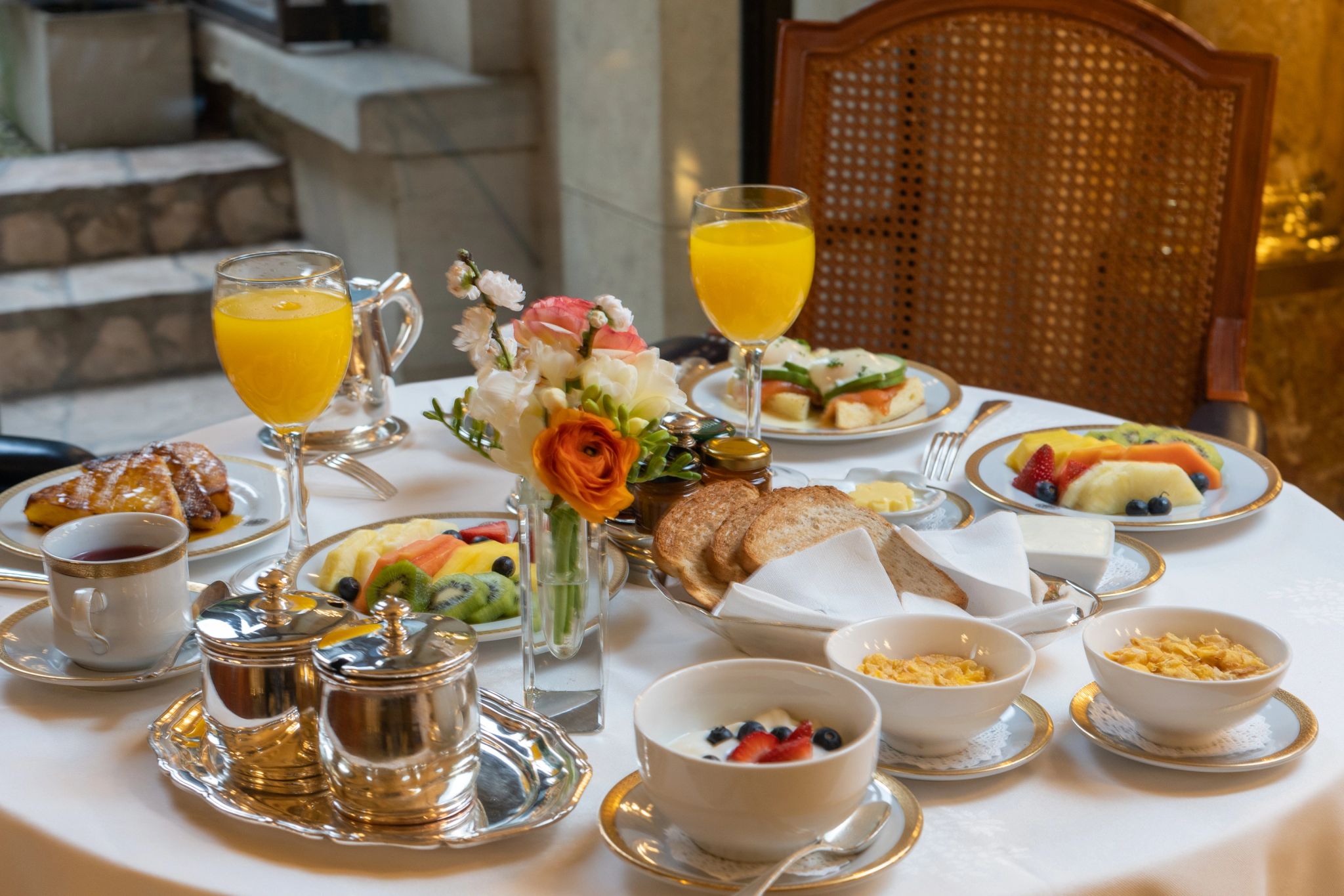 Café da manhã cafe da manaha gourmet - cafe da manha de hotel - mesa posta