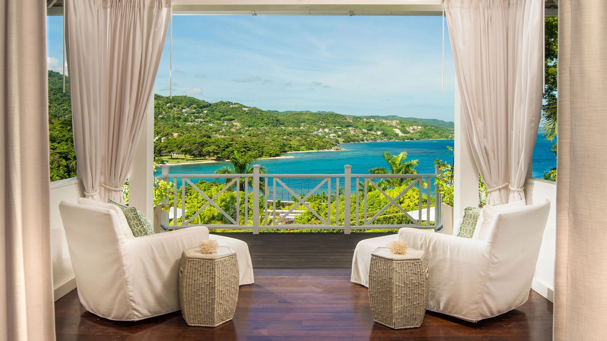 Estate Villa varanda vista mar - vila frente mar - varanda privativa