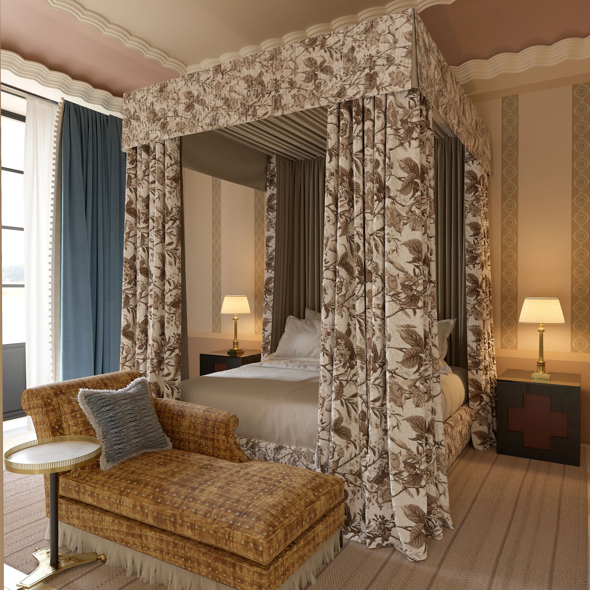 Grand Suite suite master - cama king size - dossel de tecido