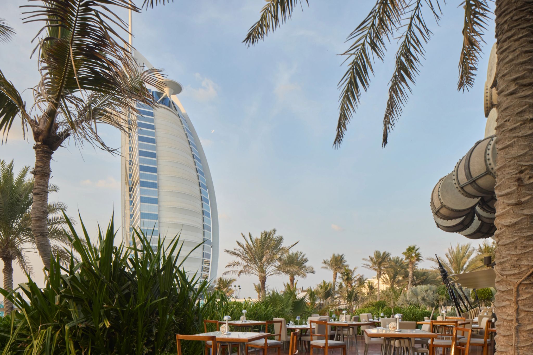 terraço gourmet - restaurante com terraço - vista burj al arab