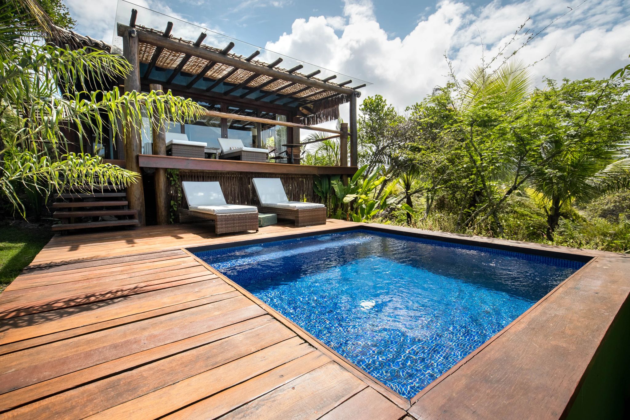 piscina privativa - piscina de hotel - bangalo de luxo