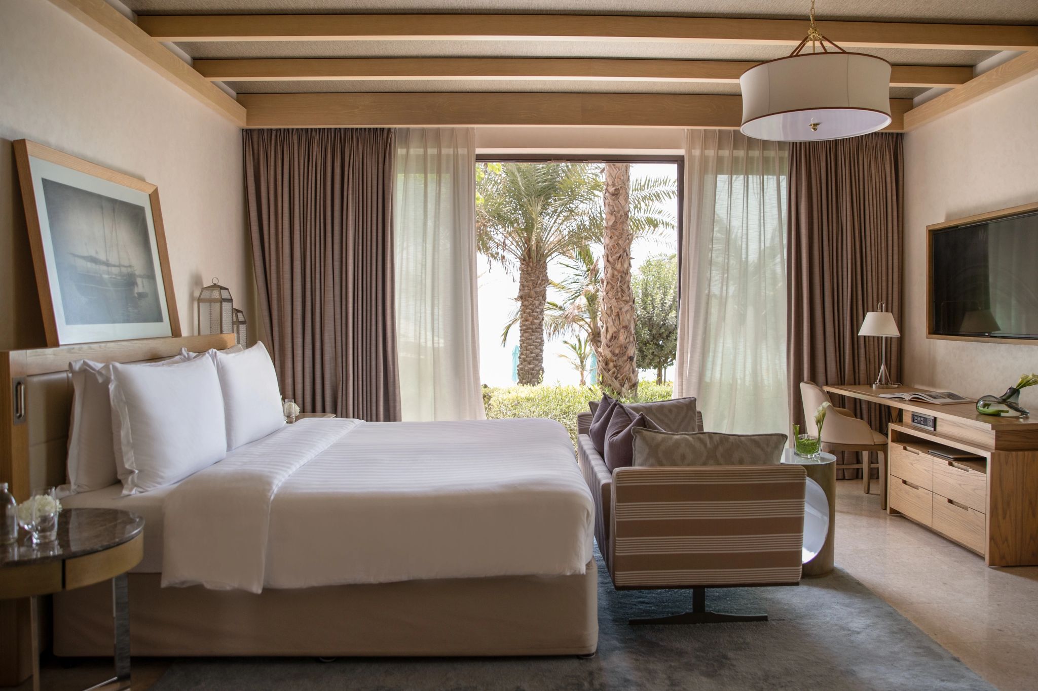 Gulf Ocean Suite cama king– suite moderna - decoraçao elegante