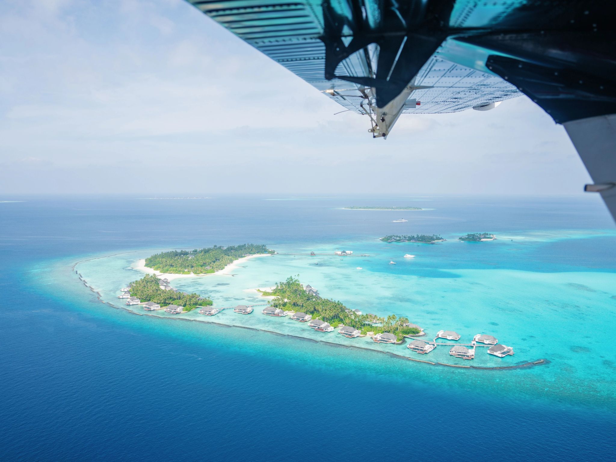 Vista aérea do hotel refugio – contato com a natureza – paisagem natural