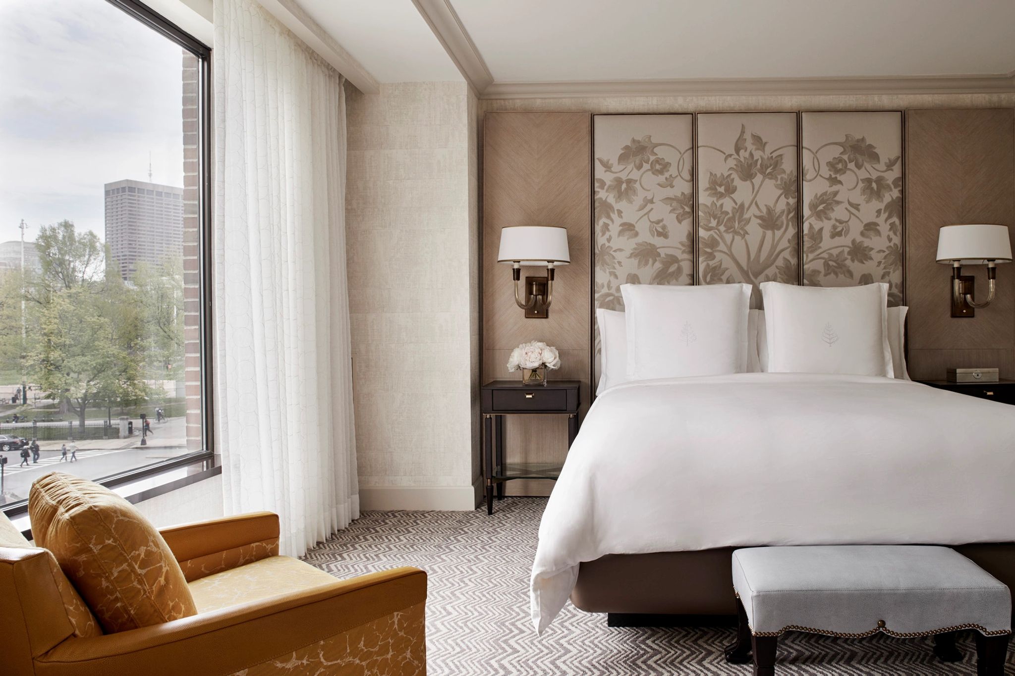 cama king - suite executiva - suite vista cidade de boston