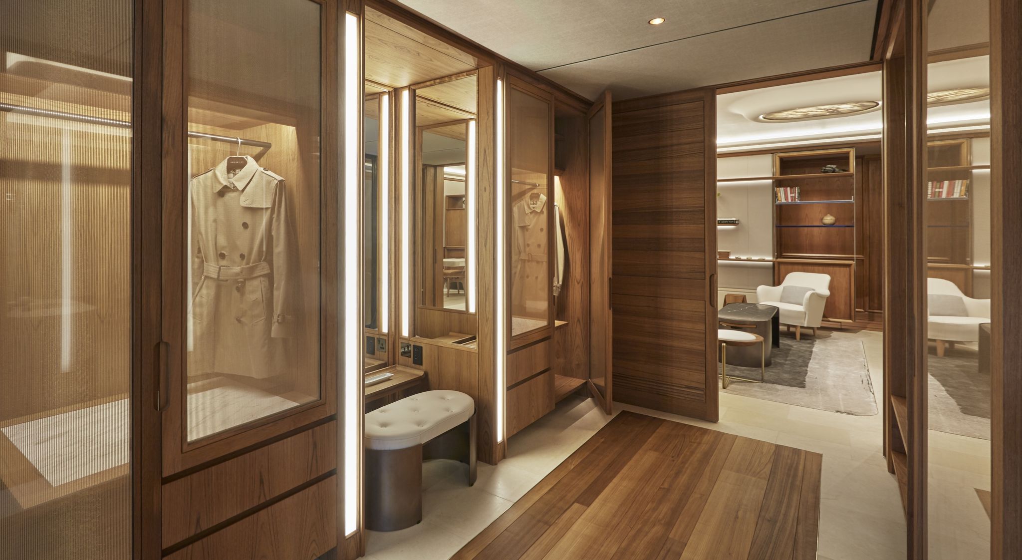 suite com closet – closet moderno – decoração moderna