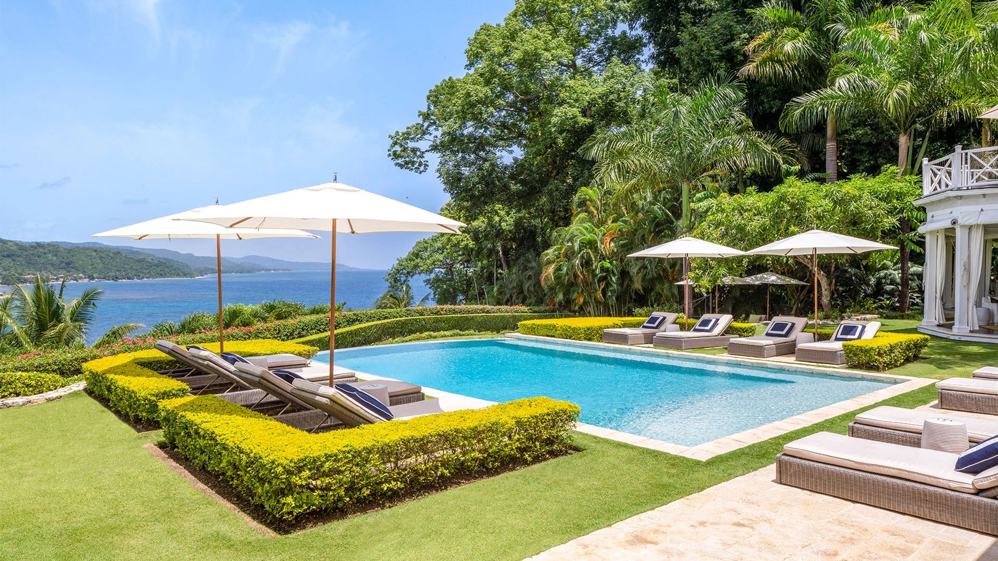 Estate Villa piscina de luxo - piscina vista mar - piscina externa