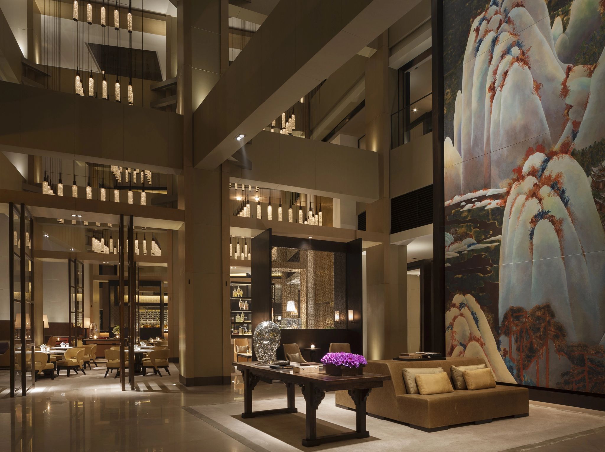 Lobby do hotel  decoraçao moderna – area de estar – lobby de luxo