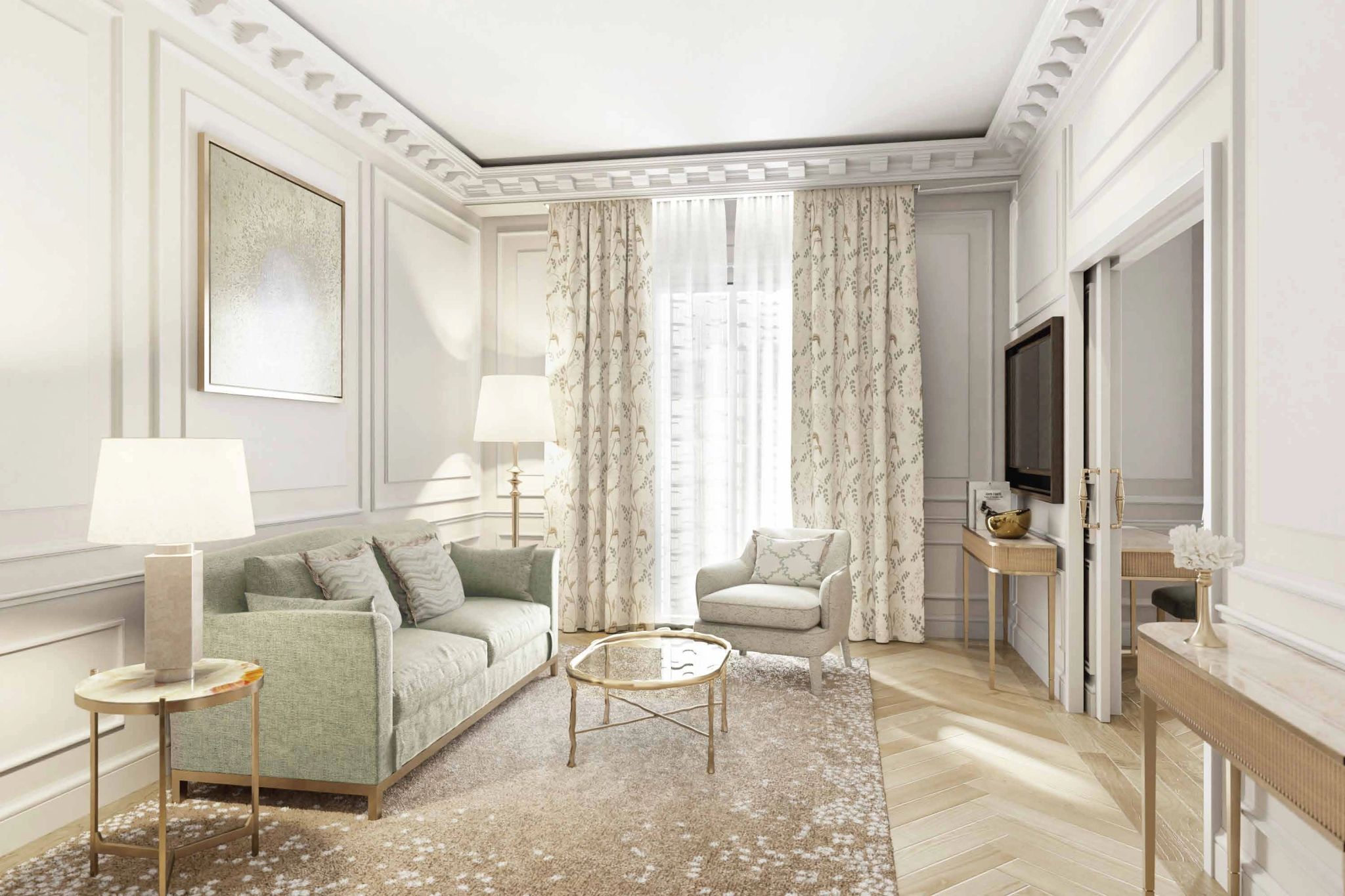 Prestige Suite City or Courtyard View sala de estar - sala de tv - suite com sala