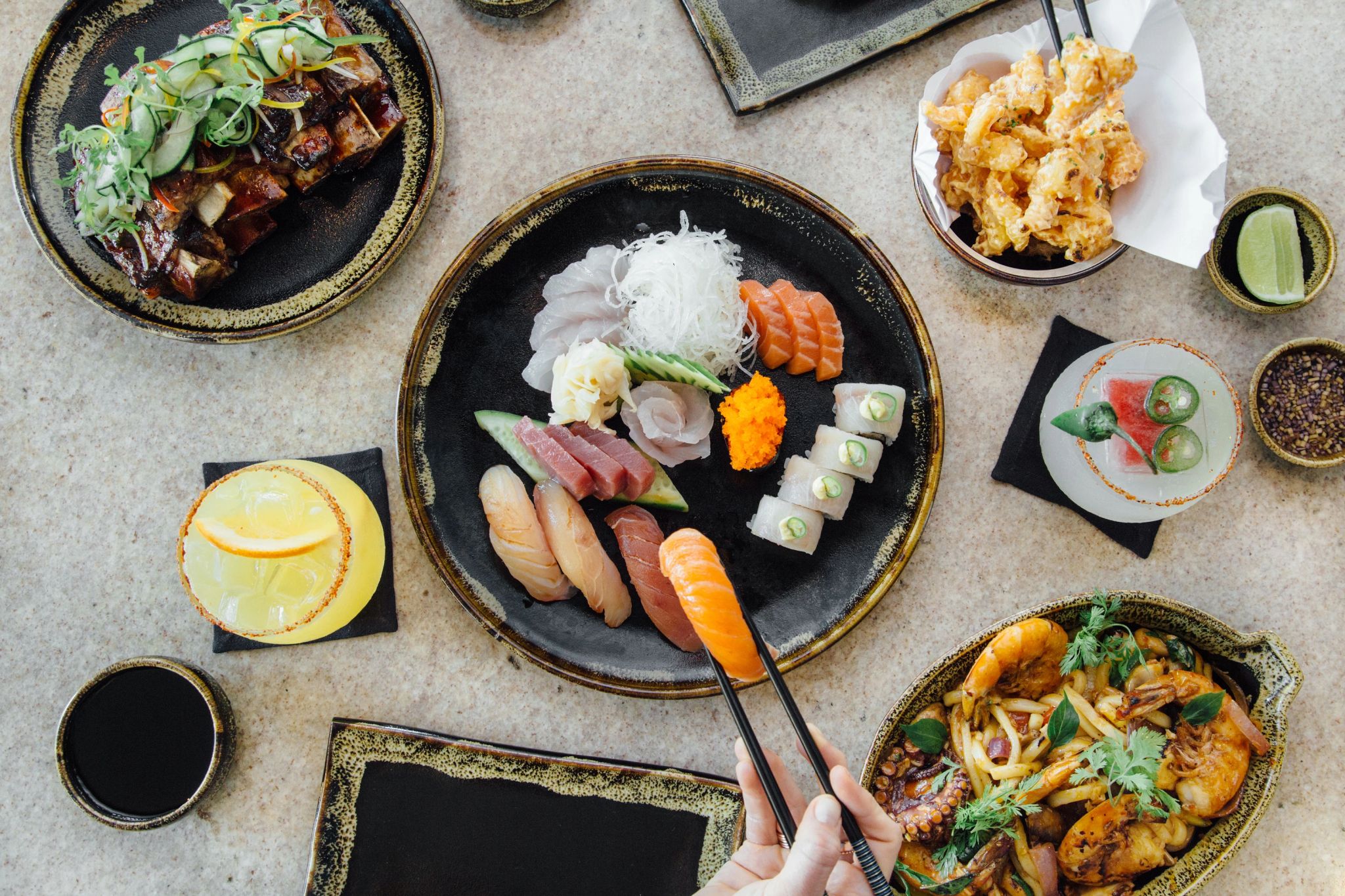 Pratos do Restaurante Agave Azul comida japonesa – alta gastronomia - sushi