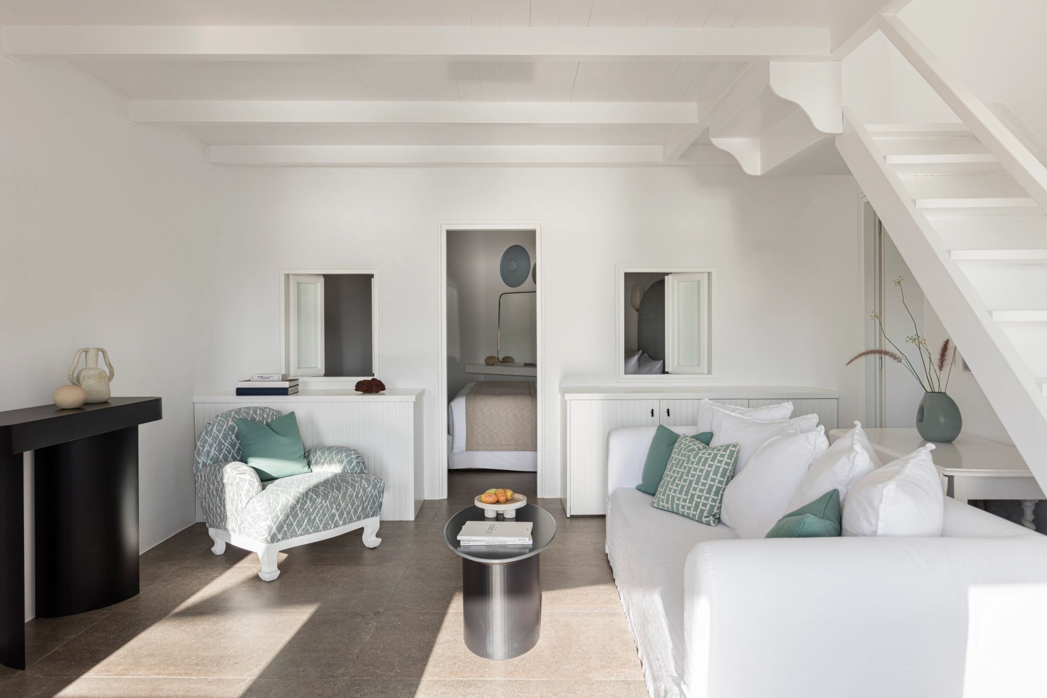 Canaves Suite Private Pool sala de estar - sala moderna - suite duplex