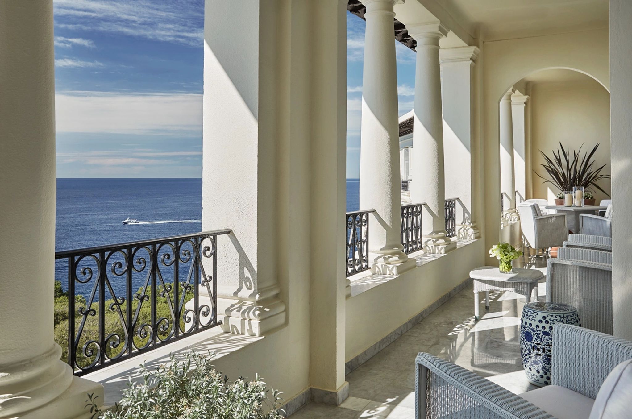 Grand Hotel Suite lounge ao ar livre - terraço vista mar - terraço privativo