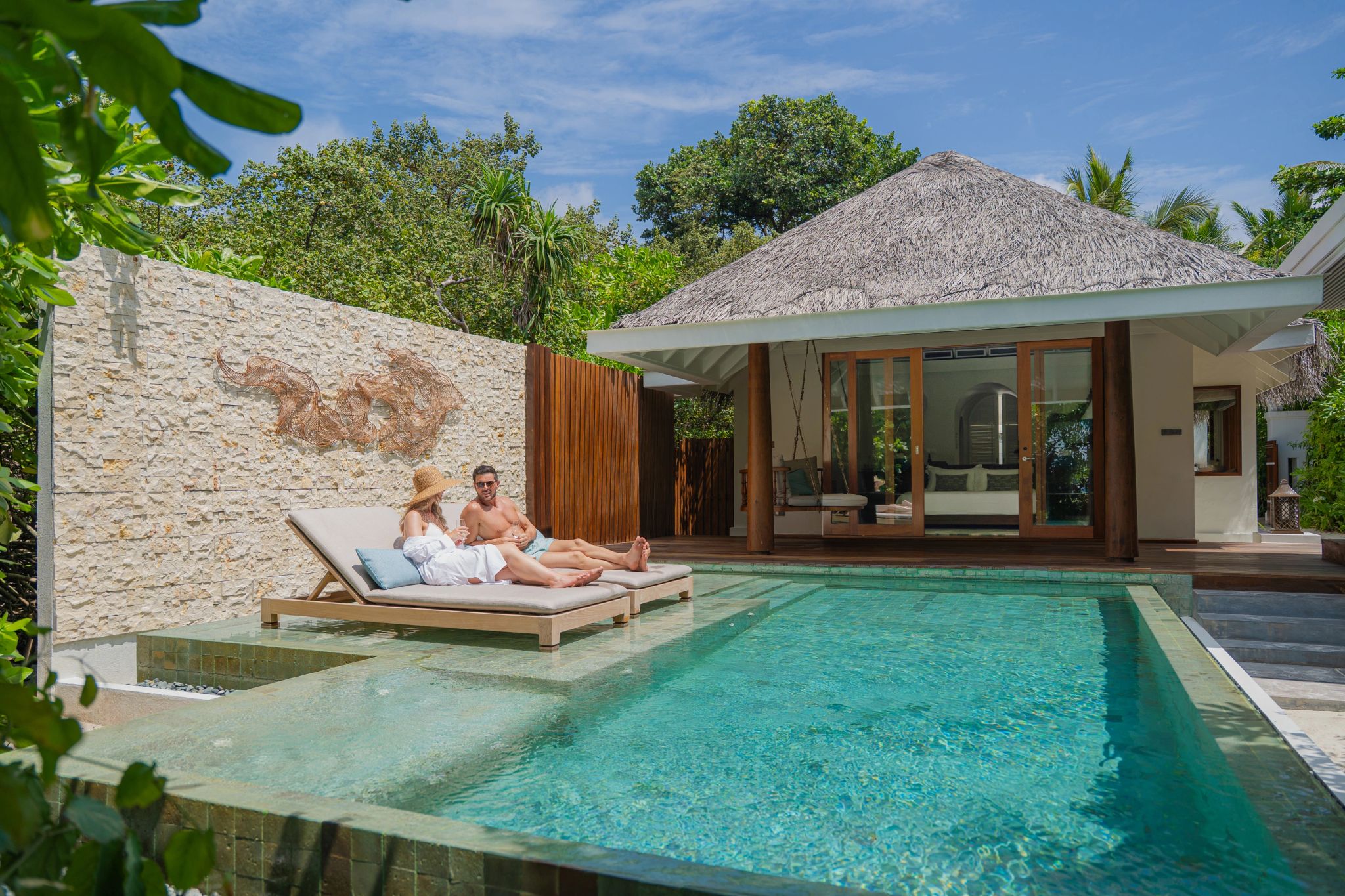 Beach Pool Villa banho de sol - lazer ao ar livre - piscina externa