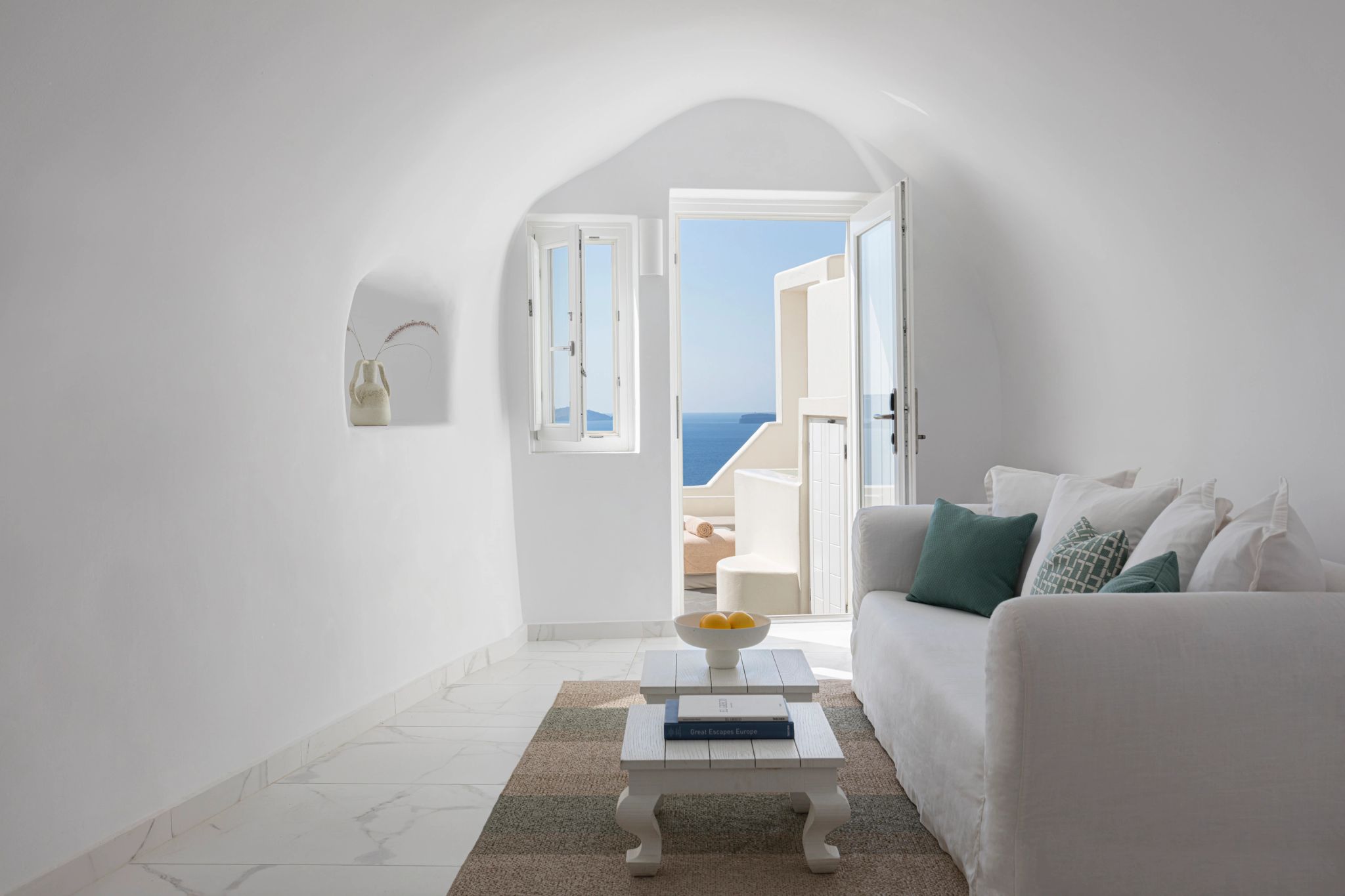 Junior Suite Plunge Pool sala de estar - sala vista mar - suite vista mar