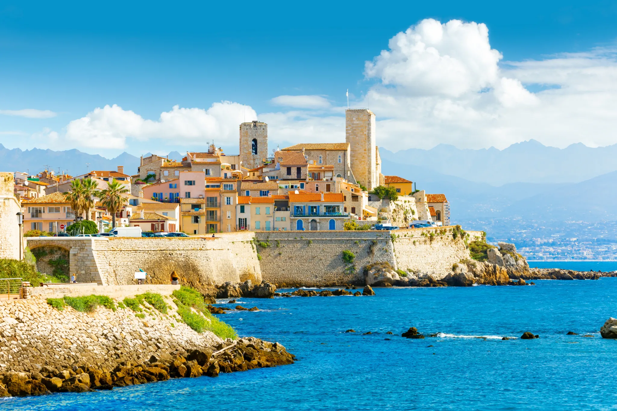 antibes - vista da cidade - mar antibes