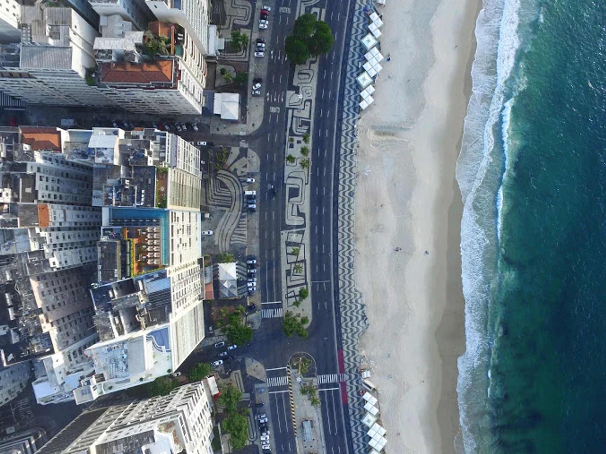 vista aérea do emiliano rio - hotel - praia de copacabana