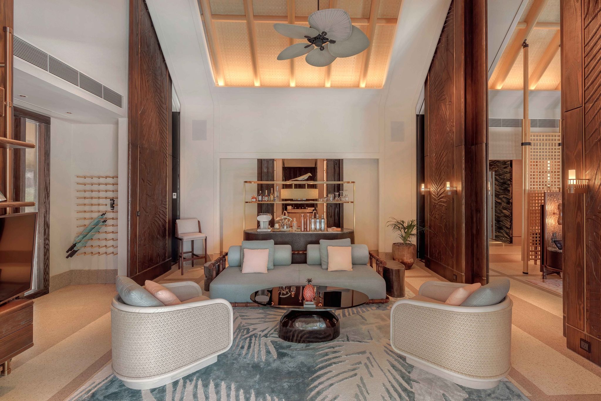 suite casal - decoraçao rustica – suite com sala - sala de estar