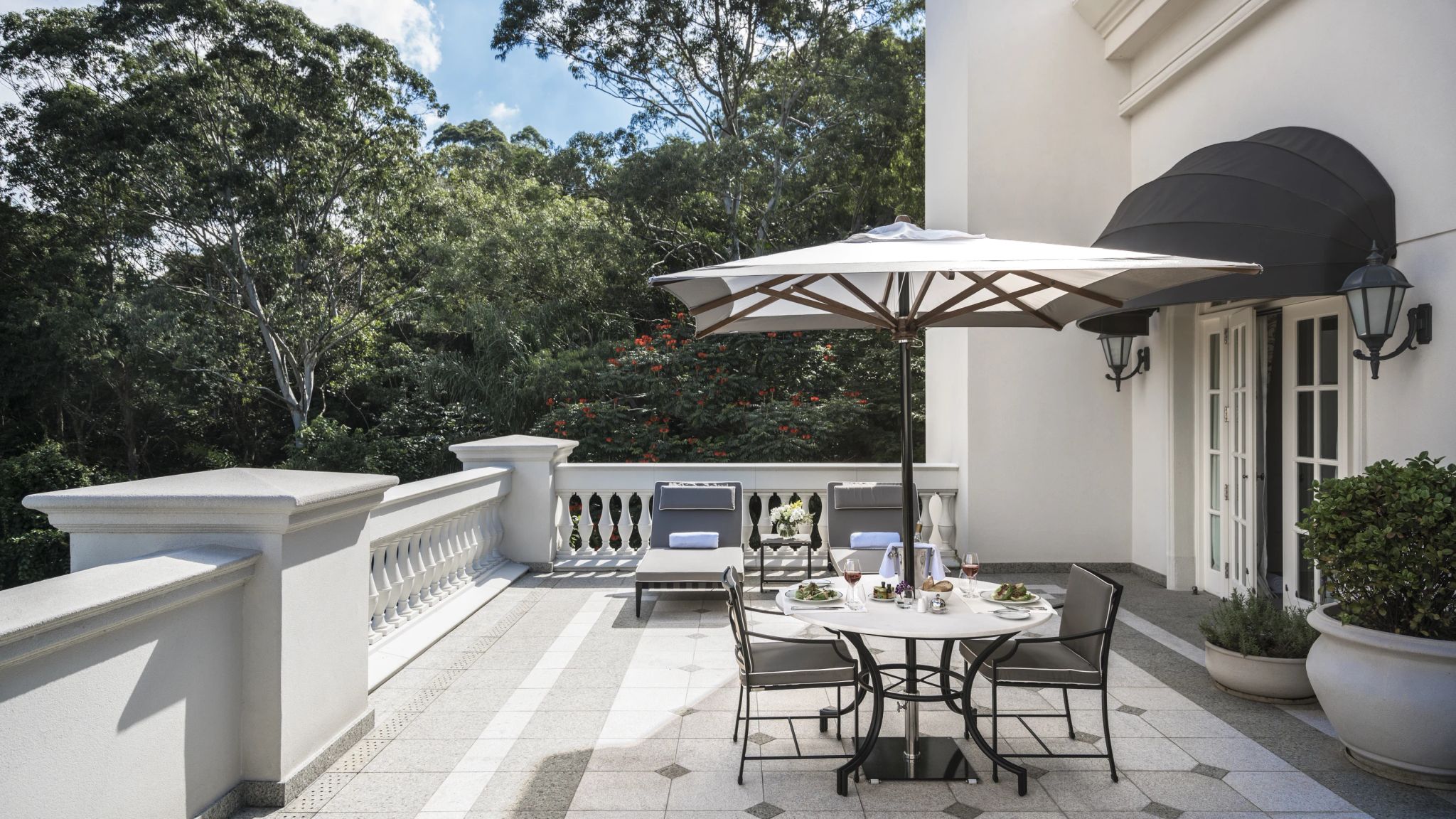 terraço de quarto de hotel - palacio tangara