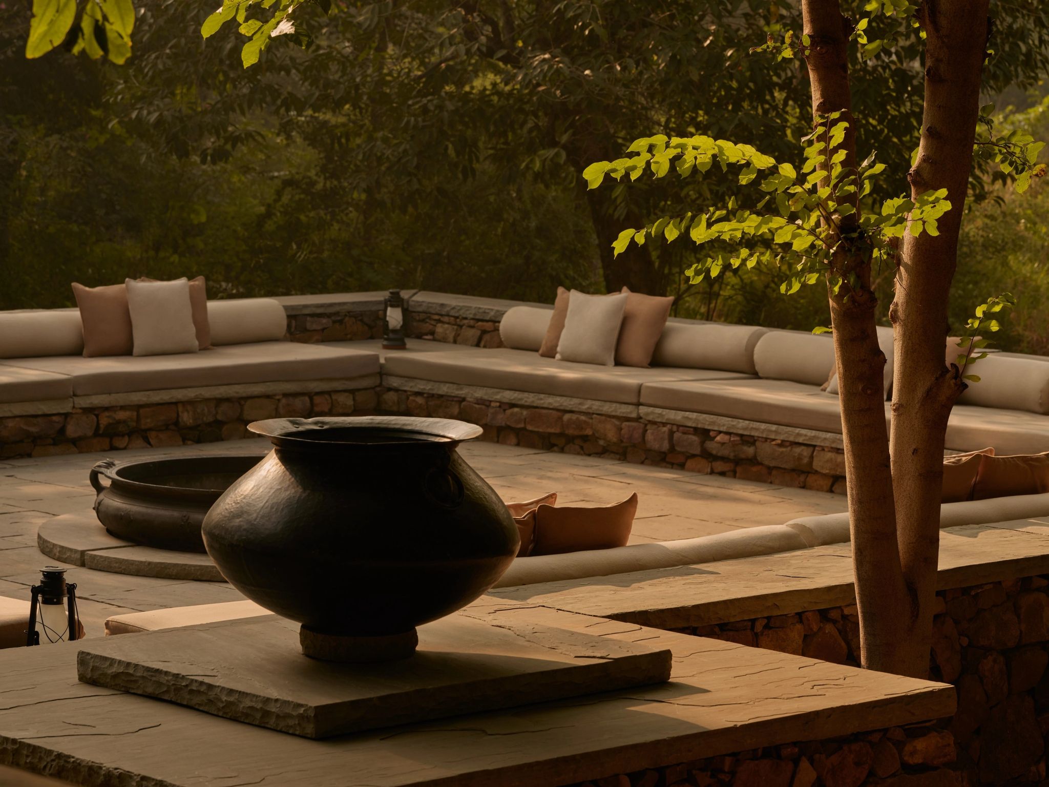 Lounge ao ar livre arte indiana - lounge ao ar livre - lounge moderno