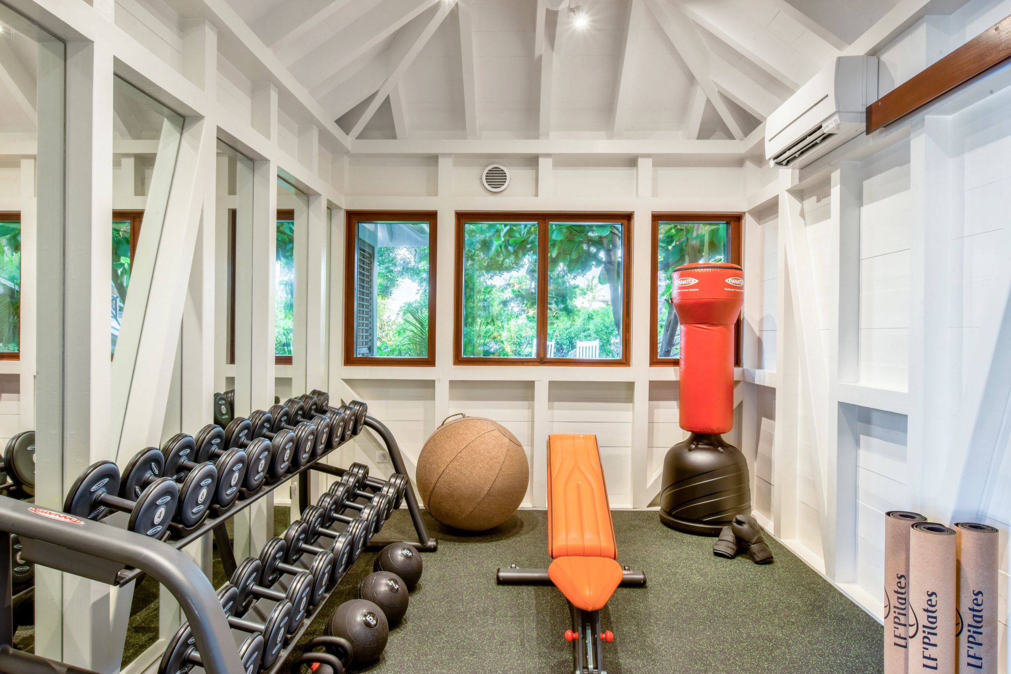 Academia Rosewood Le Guanahani equipamentos de academia – academia hotel – atividade fisica