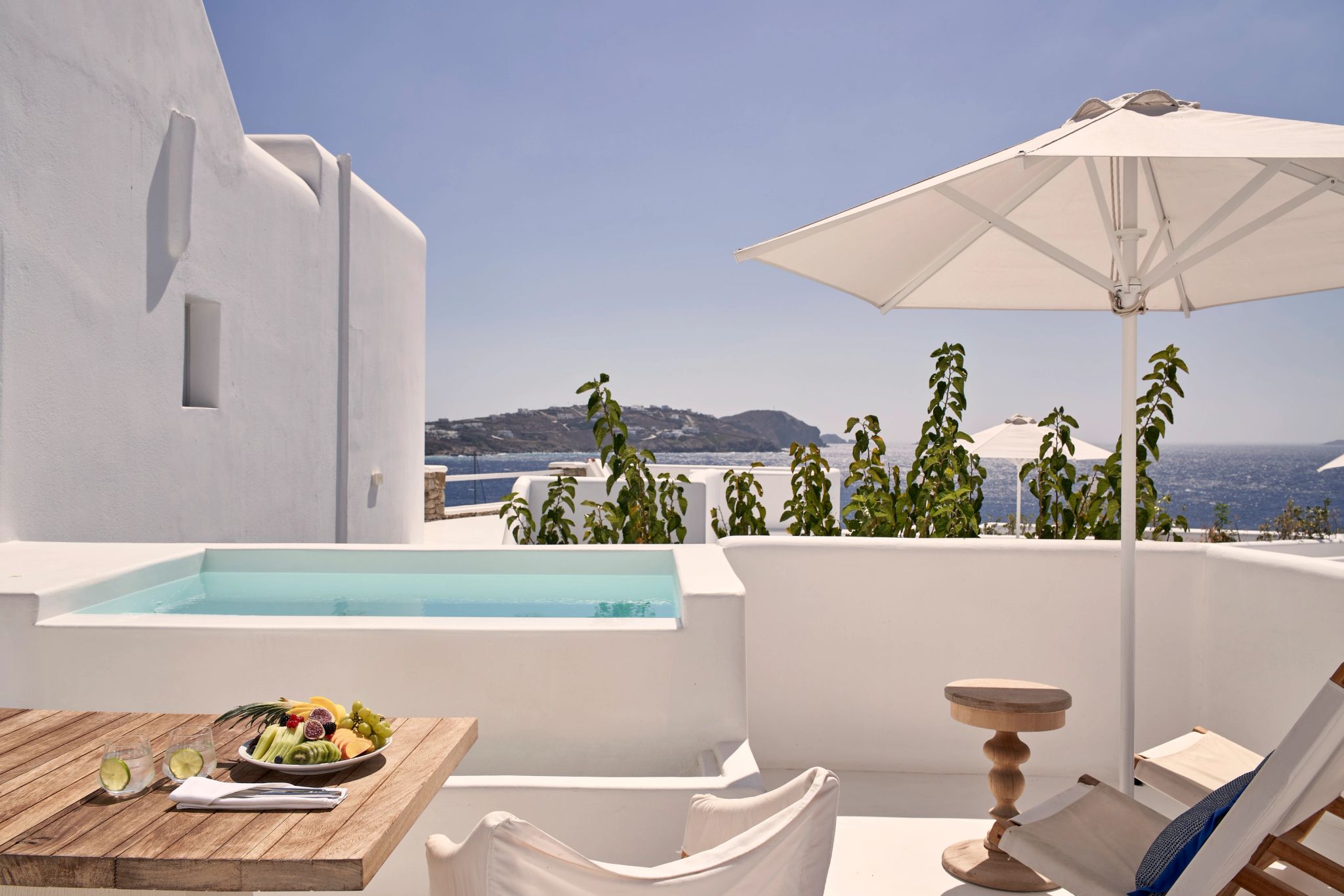 Junior Suite Open Air Jetted Tub Sea View terraço privativo - terraço frente mar - banheira de hidromassagem