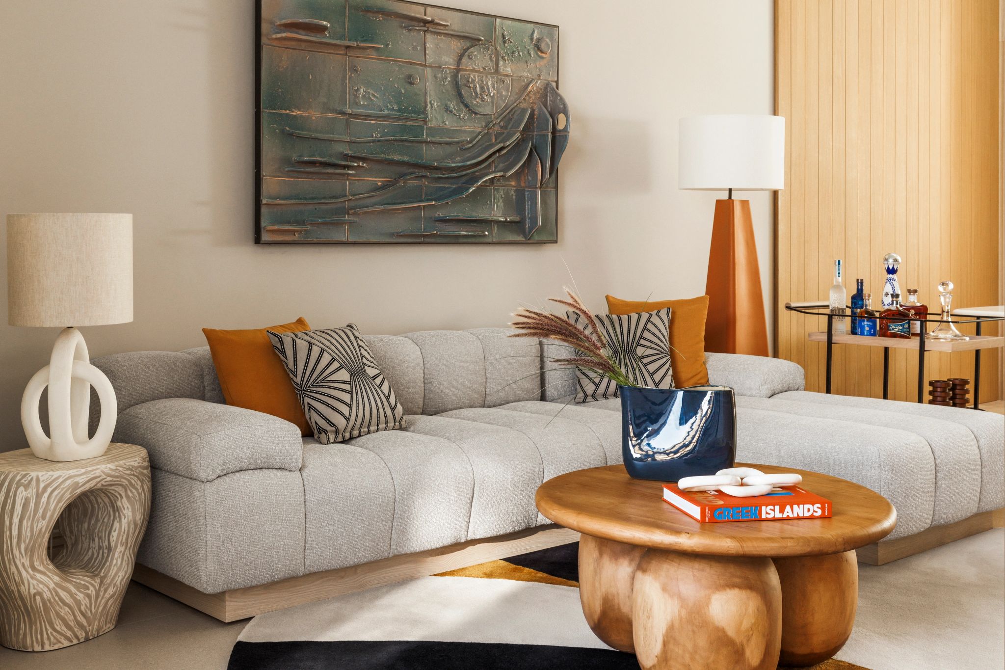 Two Bedroom Epos Suite Seafront sala de estar – decoracao moderna – sofa premium