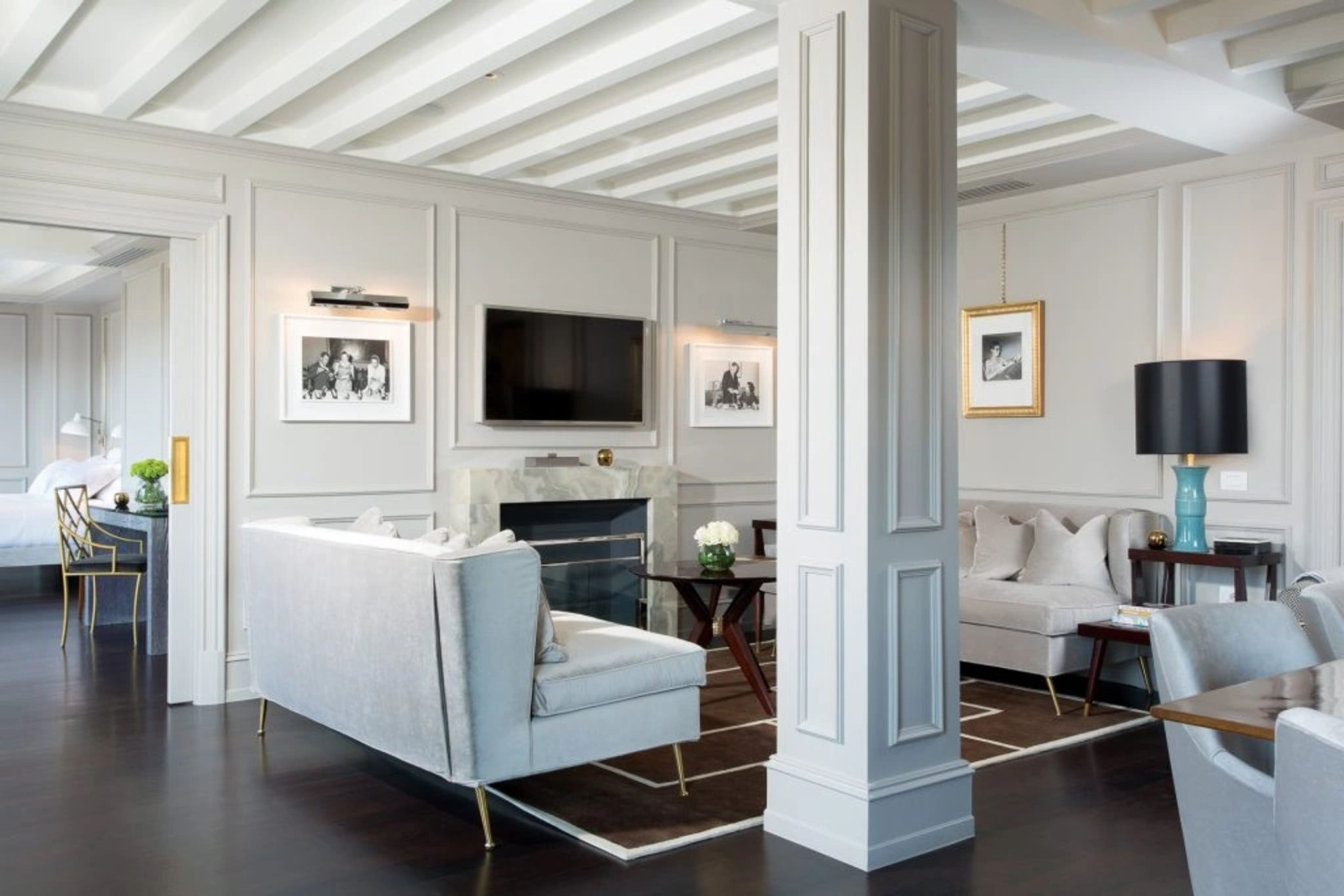 Ponte Vecchio Suite quarto com sofa - sala de estar - sala com lareira