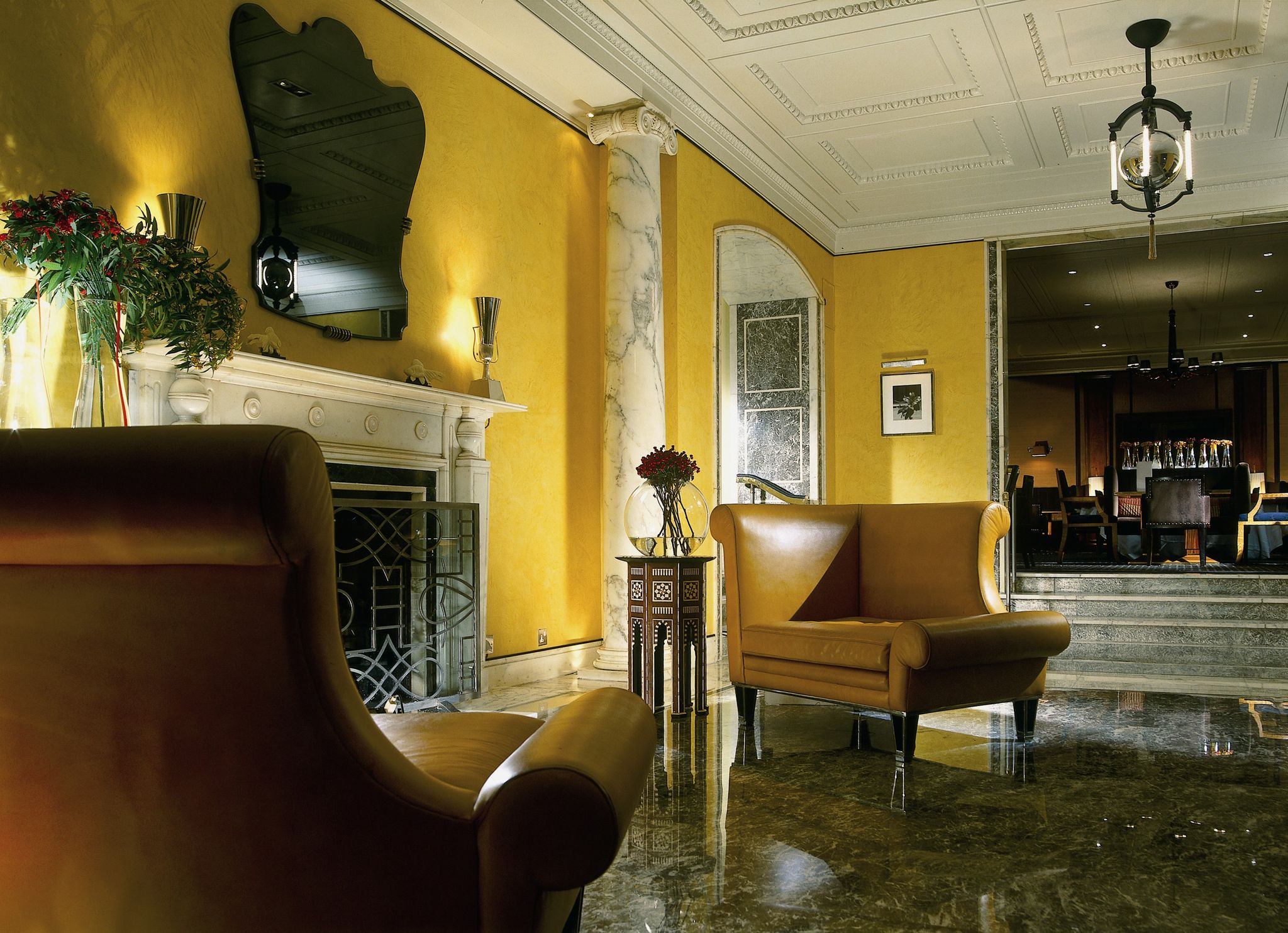 lobby de luxo - decoração do hotel - saguão do hotel