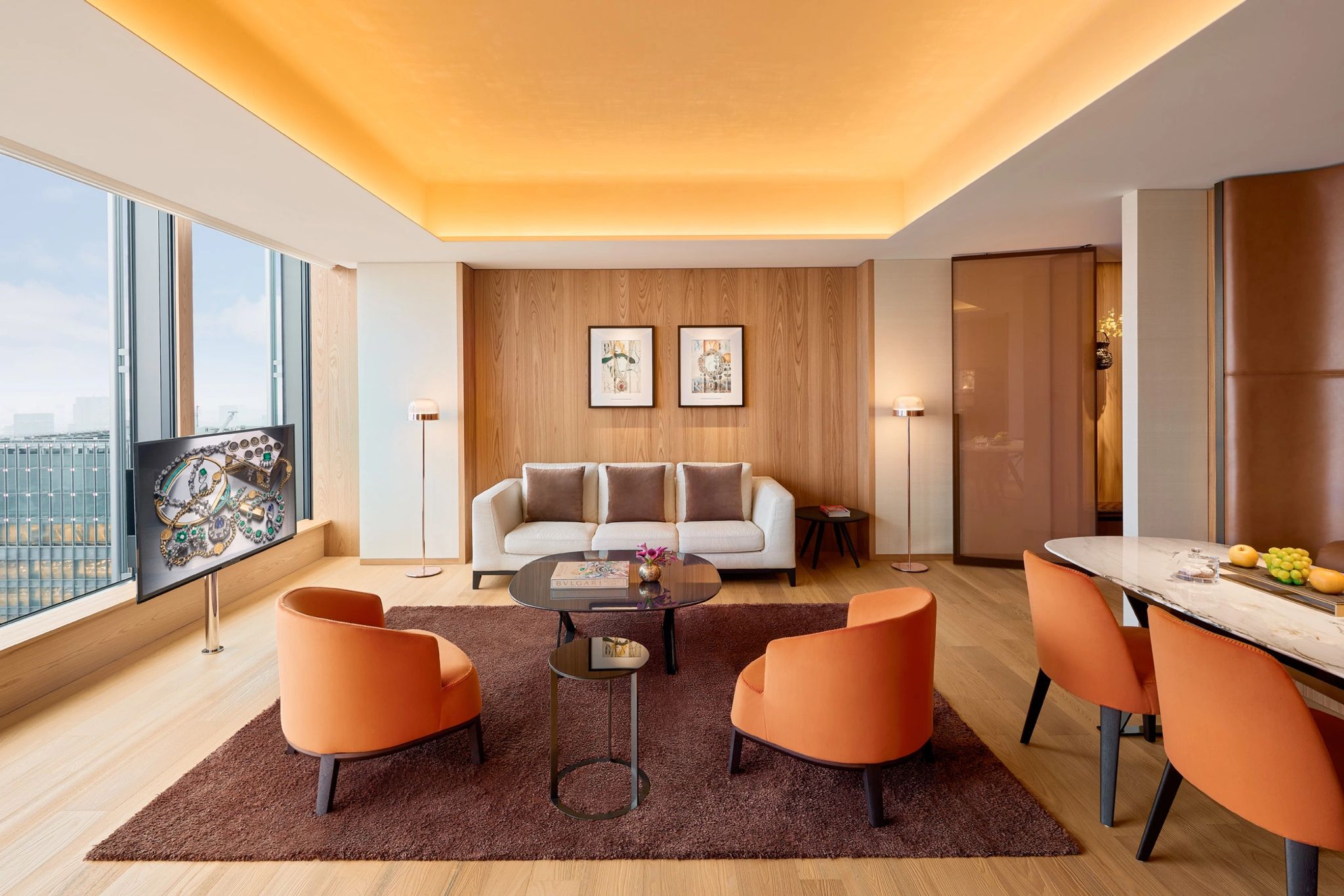 suite com vista -  sofa de luxo - sala de estar