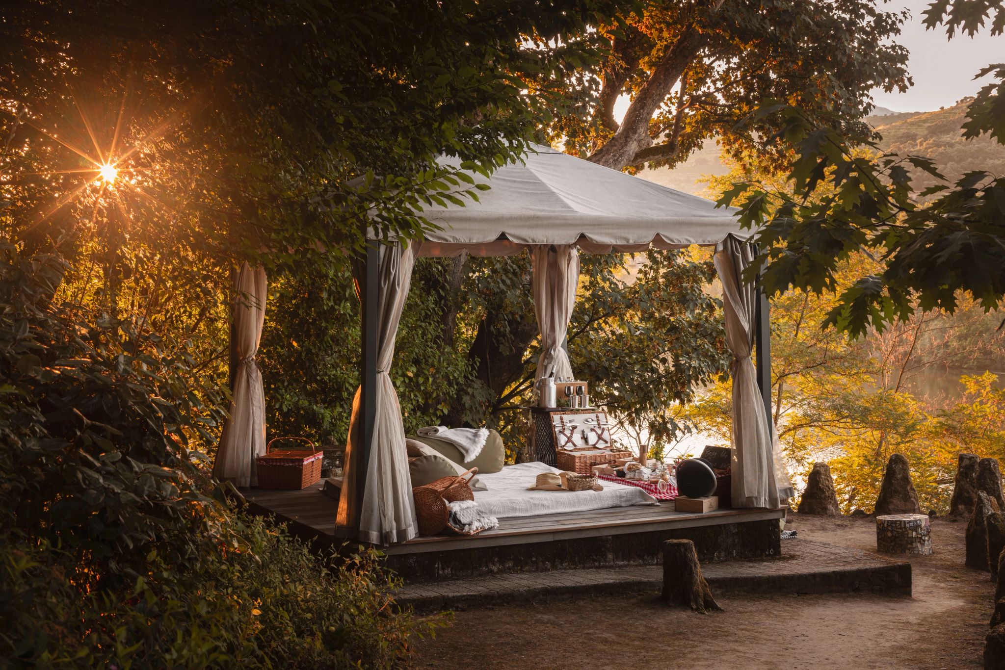 Piquenique tenda luxo jardim - experiencia exclusiva casal - hotel natureza