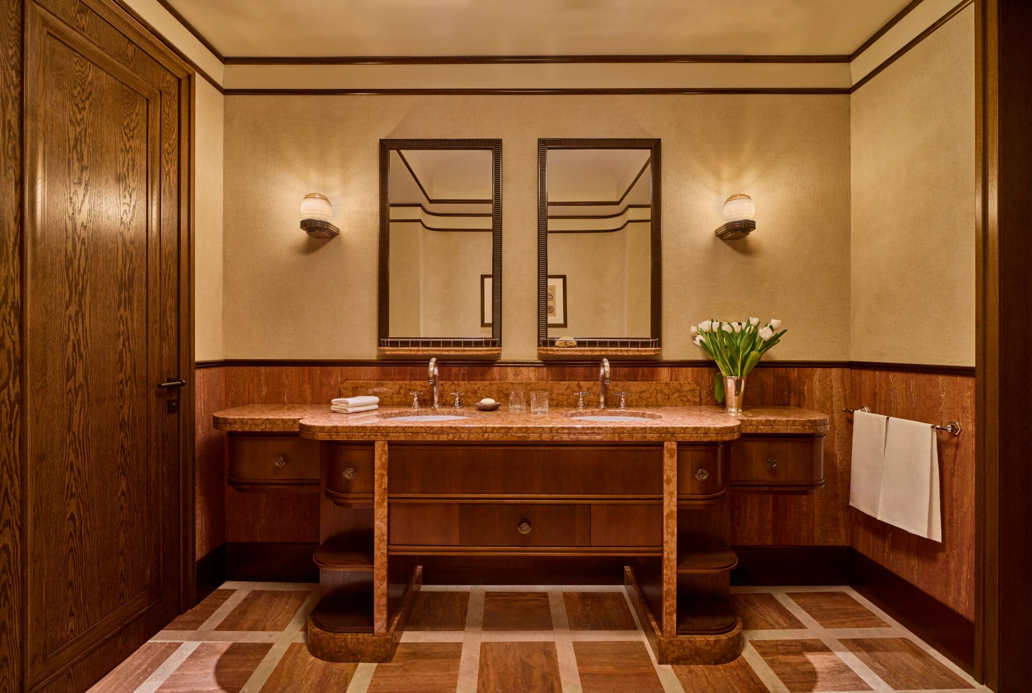 Suite banheiro de luxo - pia dupla - suite master