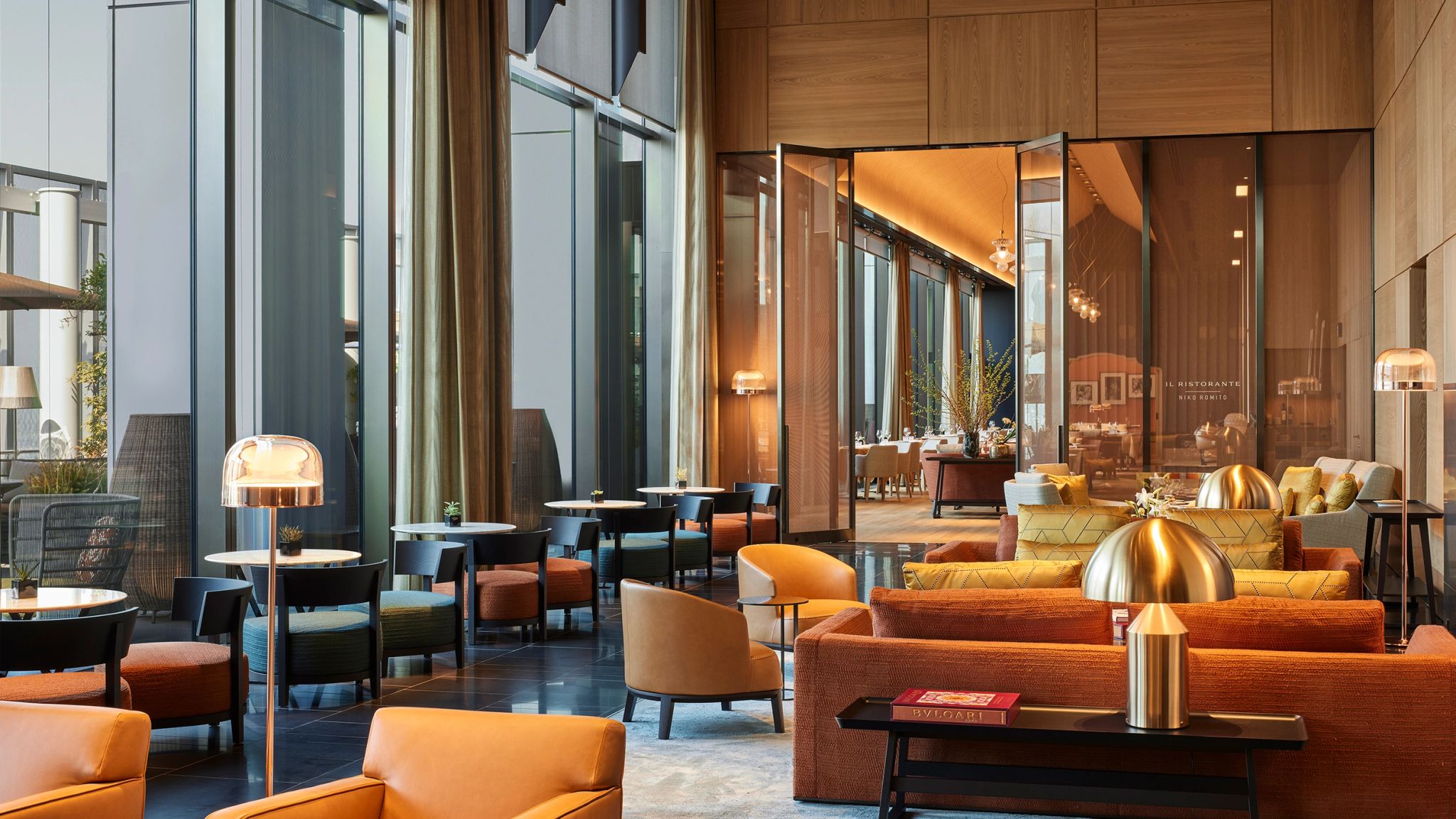 Bulgari Lounge area estar luxuosa hotel - design mobiliario italiano - lounge premium