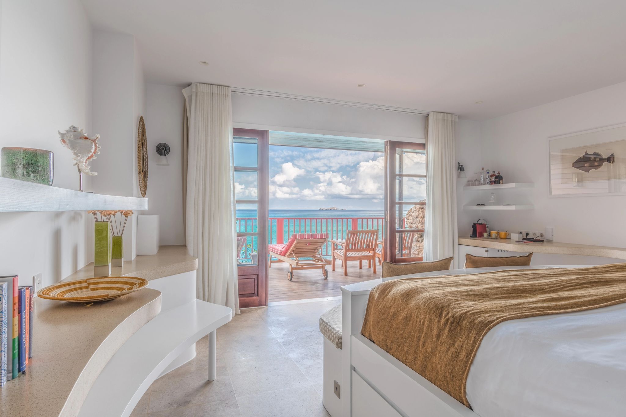 Rock - Jeanne Le Menn decoraçao de luxo - terraço vista mar – quarto amplo