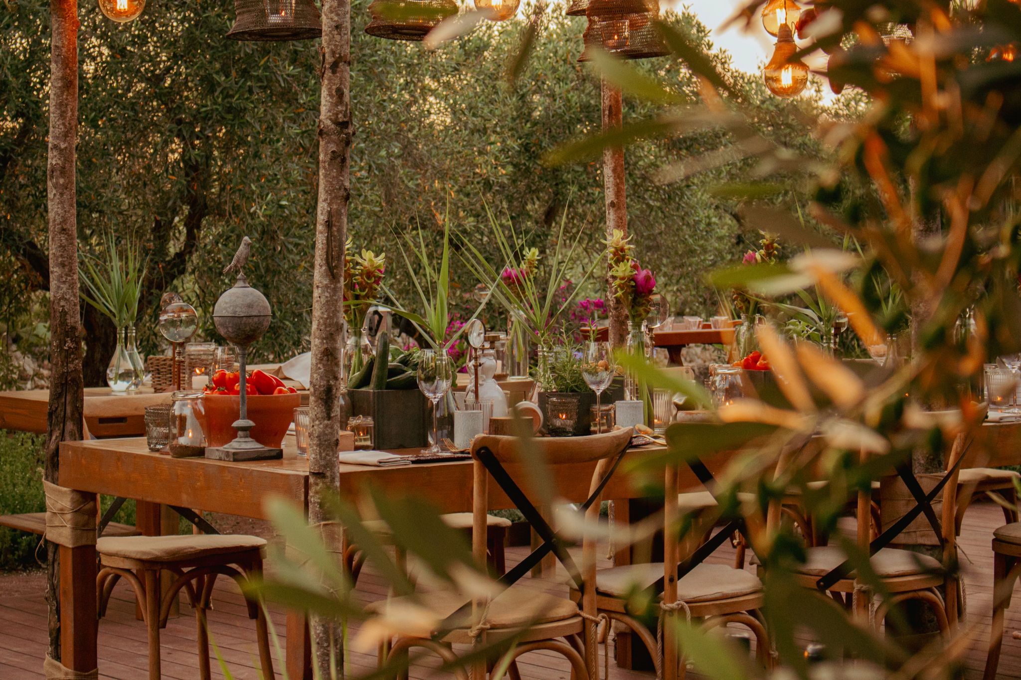 Due Camini mesa posta – design de luxo – area externa restaurante