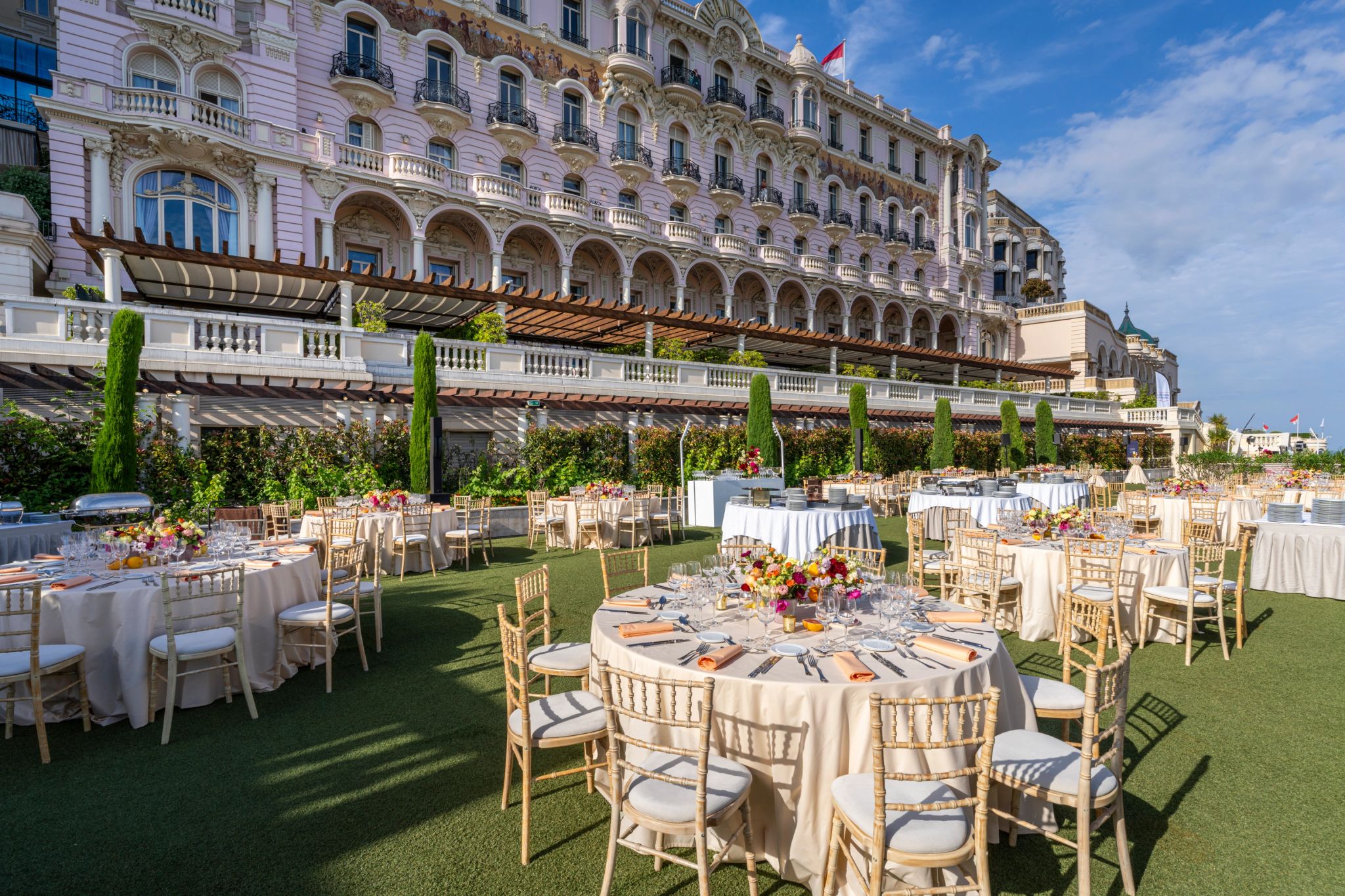 evento de luxo – eventos em monaco - decoraçao de evento - evento ao ar livre