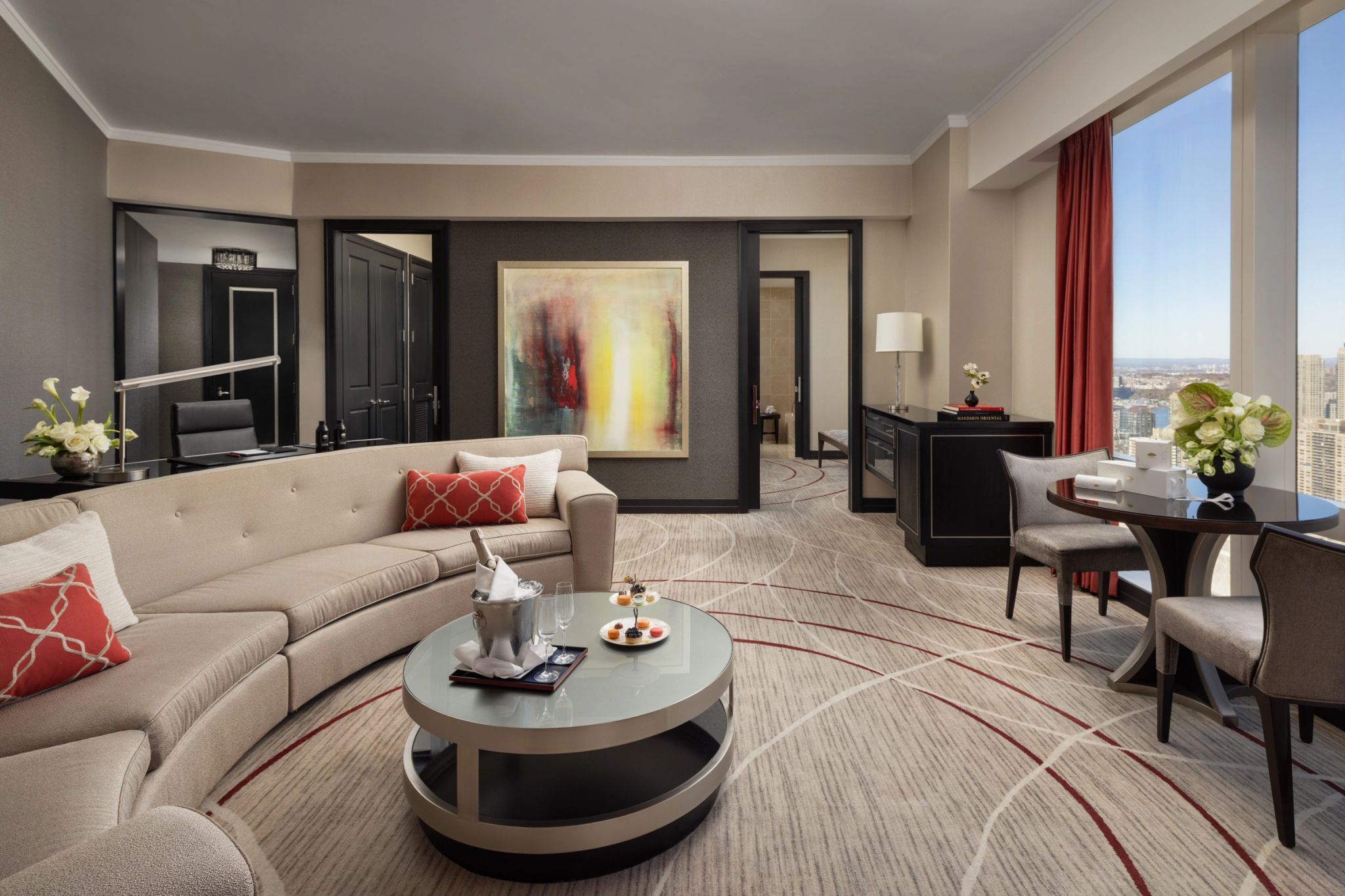 Central Park View Suite sofa confortavel - sala de estar - suite com sala - sala moderna