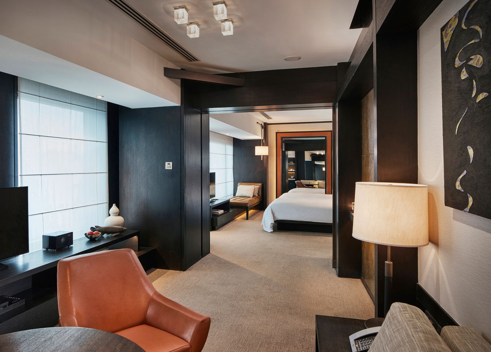 Deluxe Twin quarto de luxo - poltrona de couro