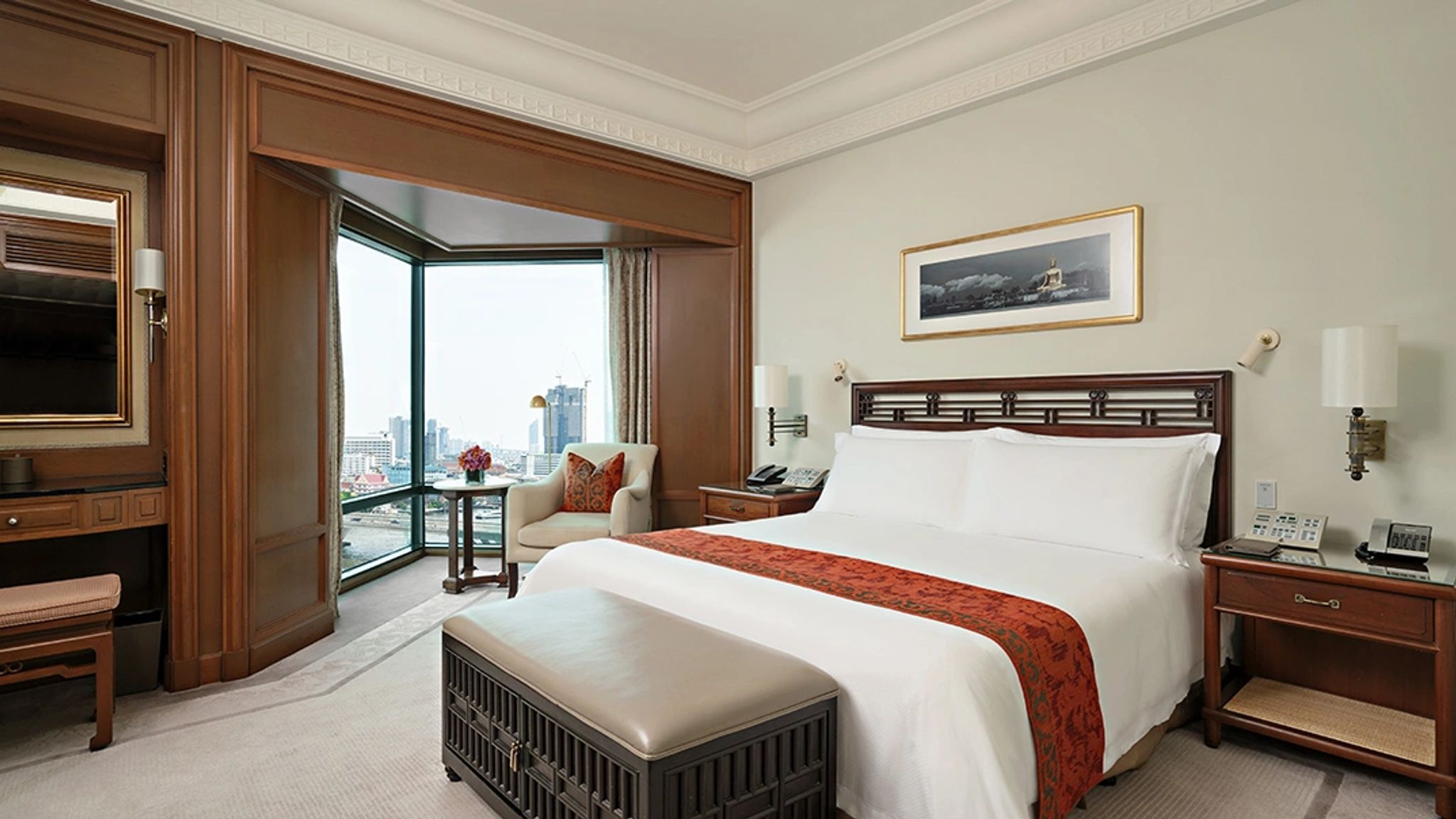 cama king - suite com cama king - suite casal - suite vista bangkok - sutie de luxo