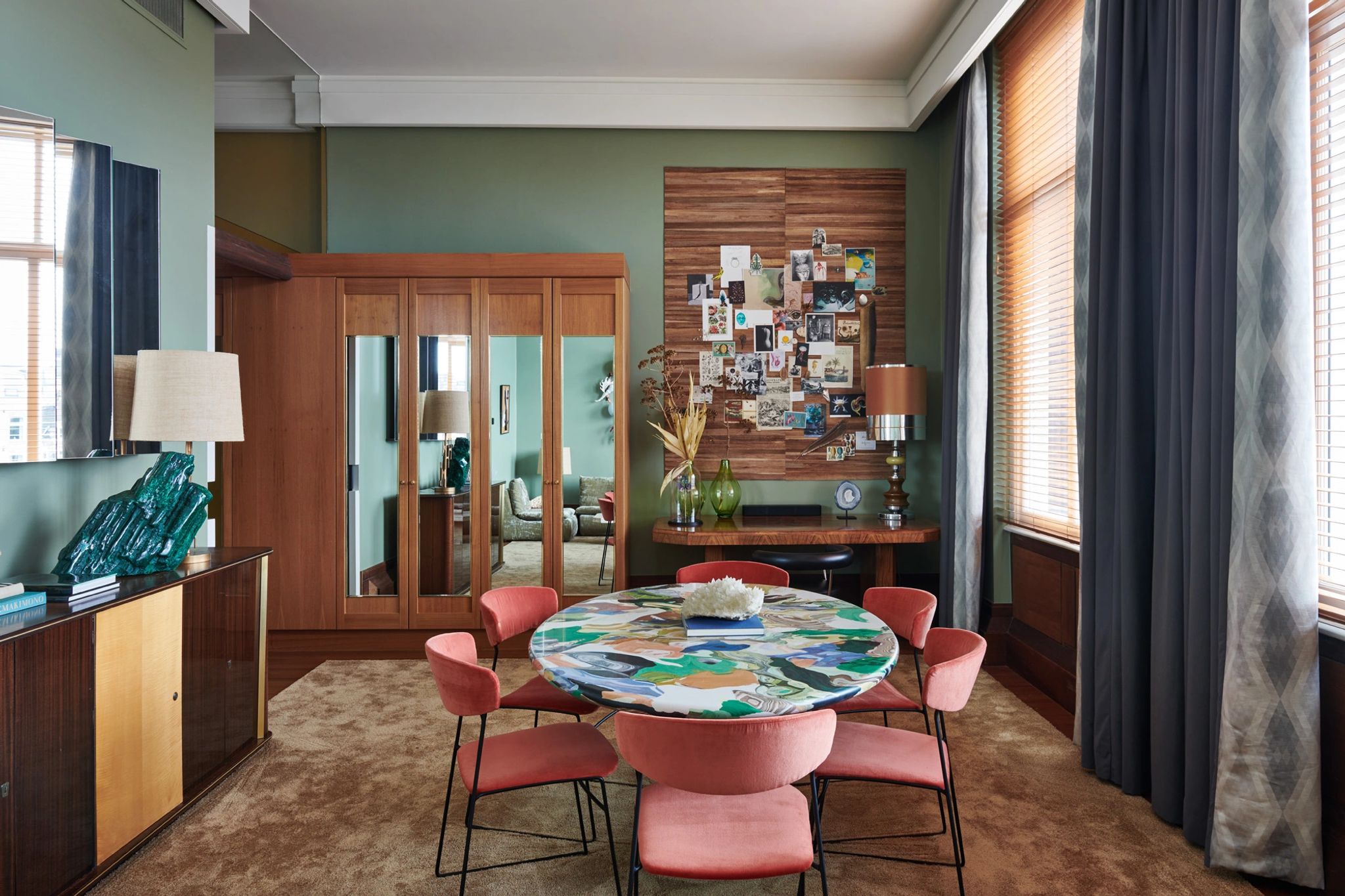 mesa de escritorio – mobilia de madeira – mesa artistica